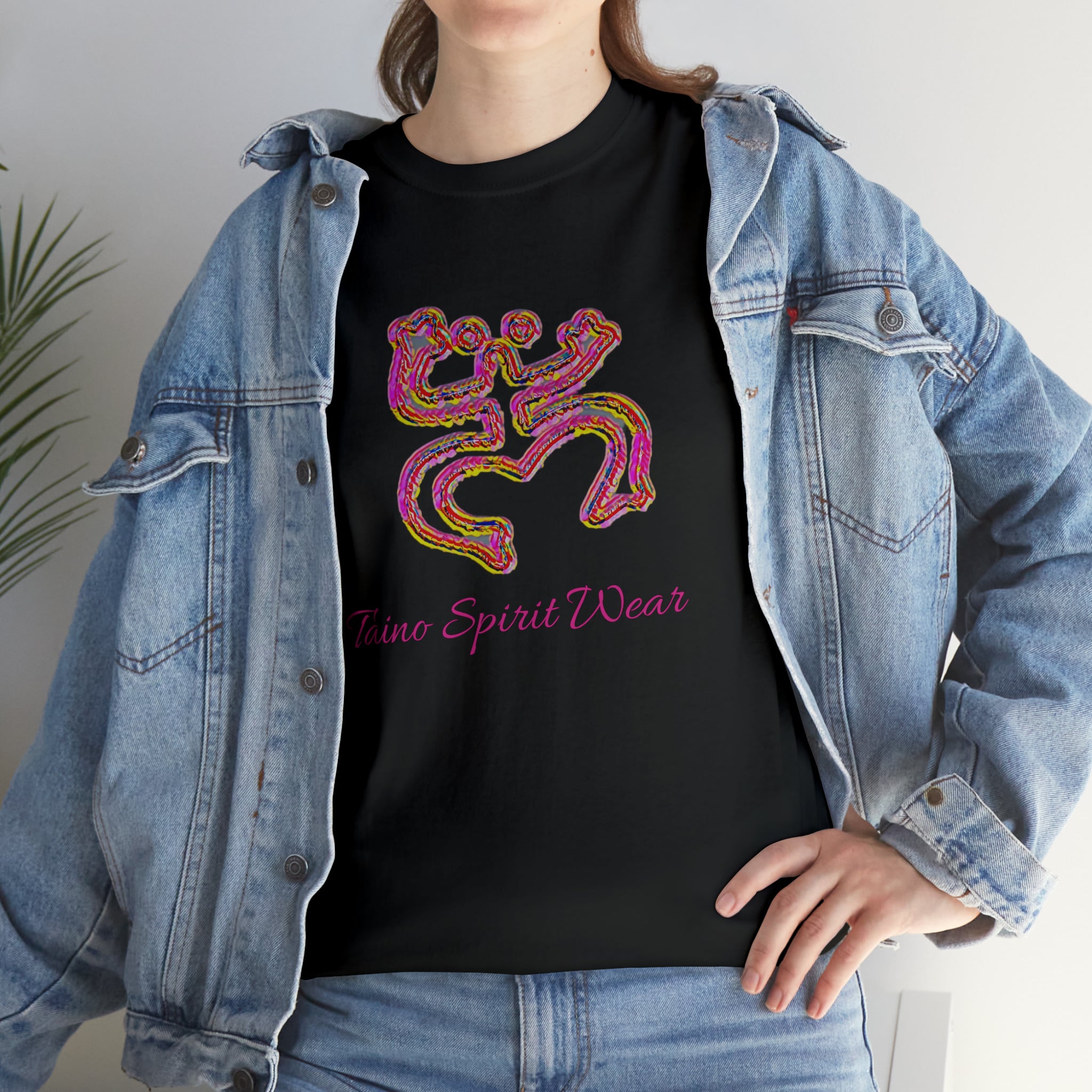 Taino/Puerto Rican Red Coqui Unisex Heavy Cotton Tee