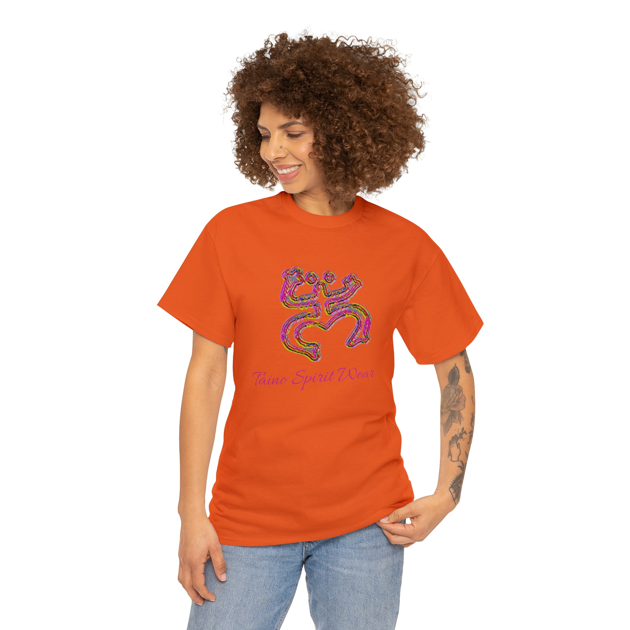 Taino/Puerto Rican Red Coqui Unisex Heavy Cotton Tee