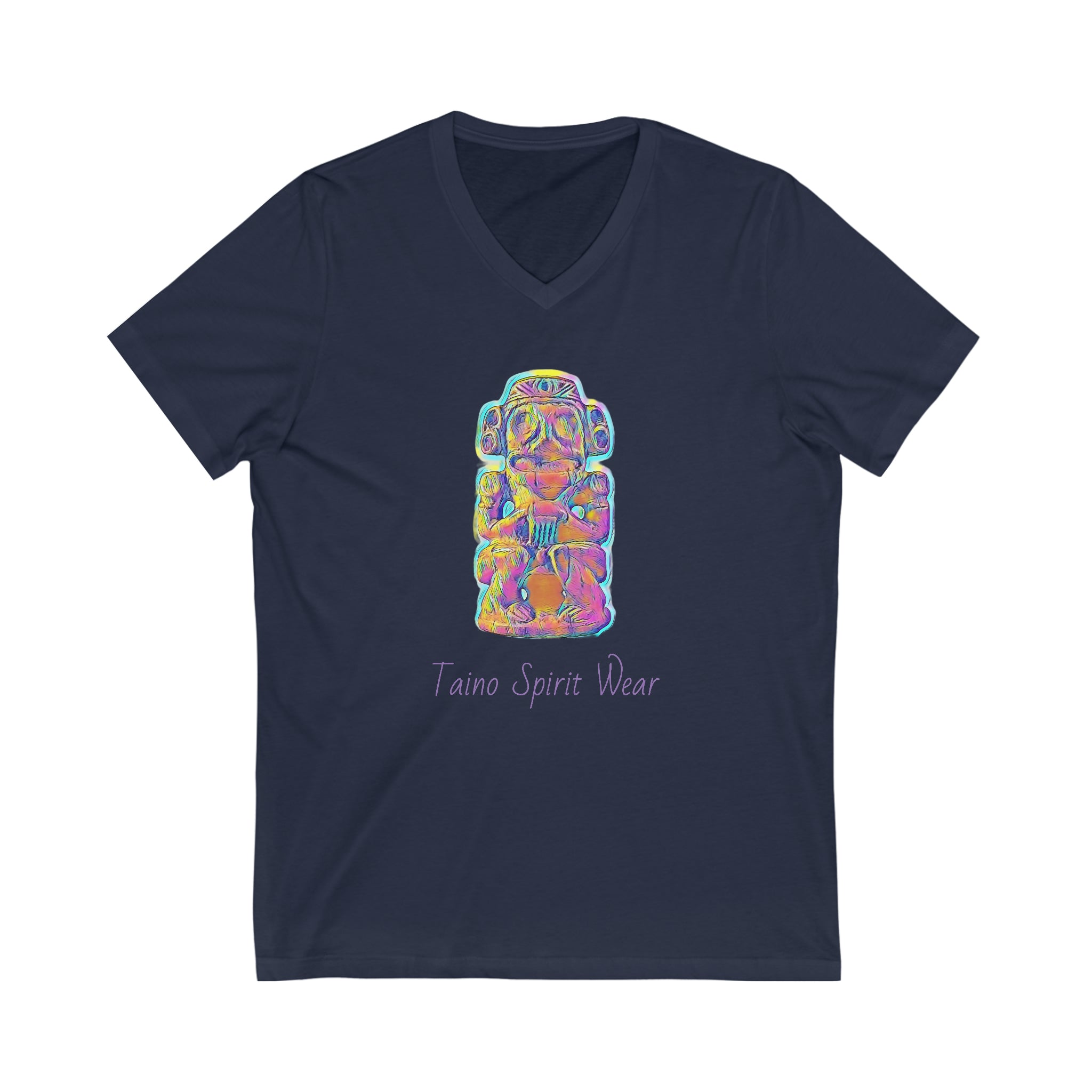 Taino Artifact Unisex Jersey Short Sleeve V-Neck Tee