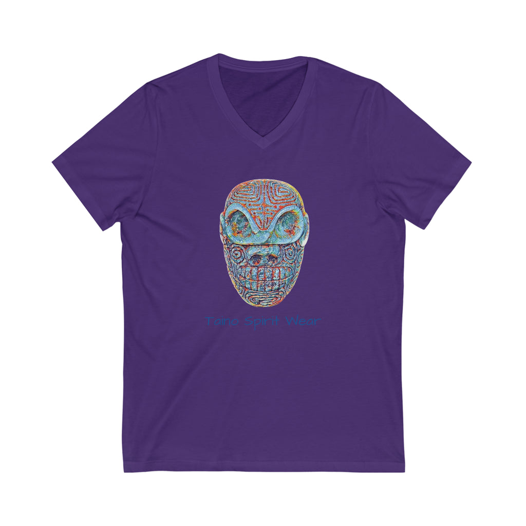 Taino Artifact Unisex Jersey Short Sleeve V-Neck Tee