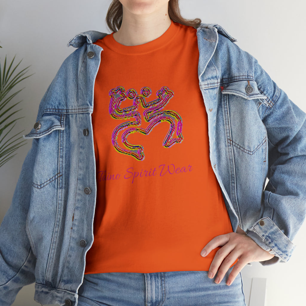 Taino/Puerto Rican Red Coqui Unisex Heavy Cotton Tee