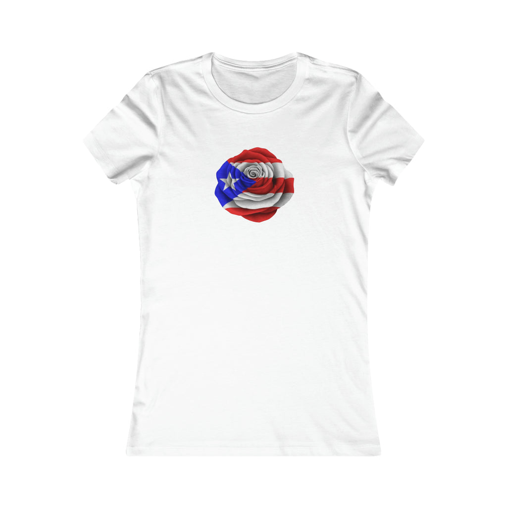Puerto Rican Flag Rose Women's Favorite Tee