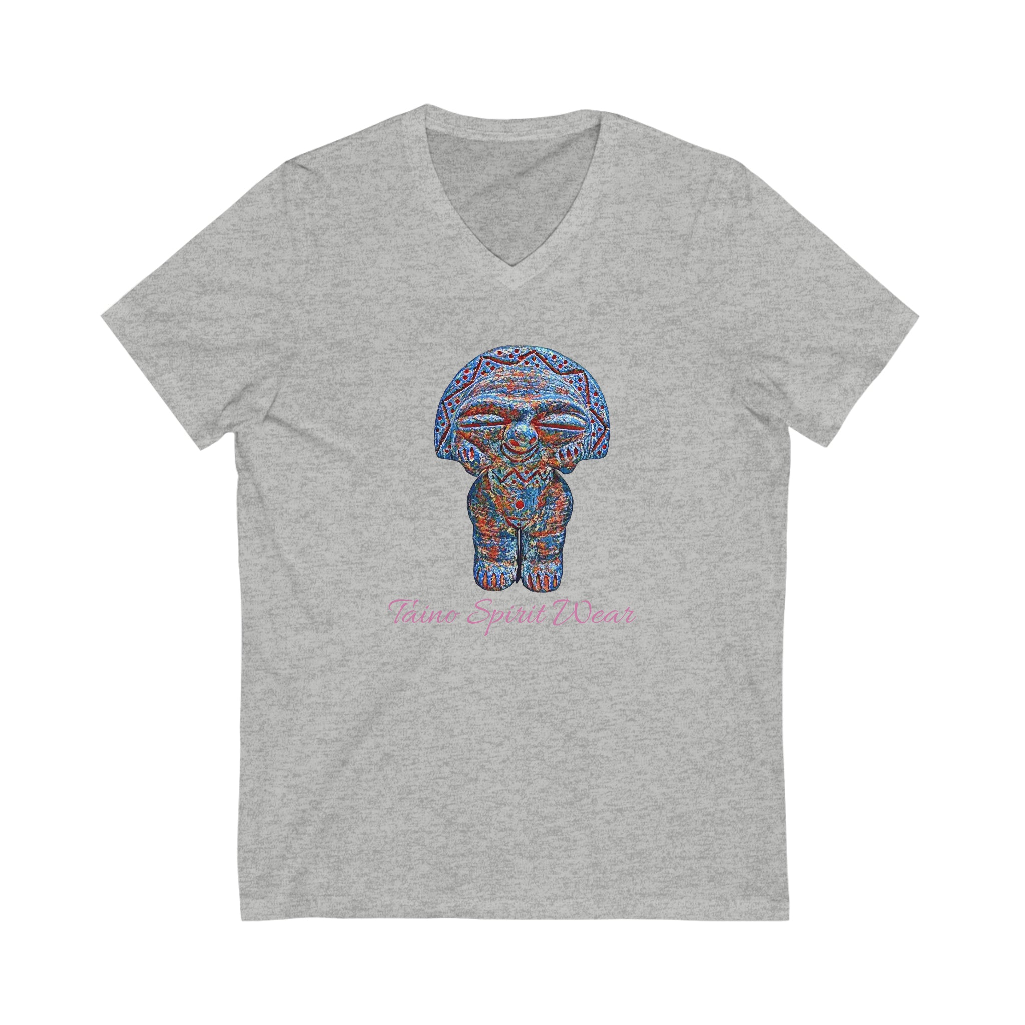 Taino Artifact Unisex Jersey Short Sleeve V-Neck Tee