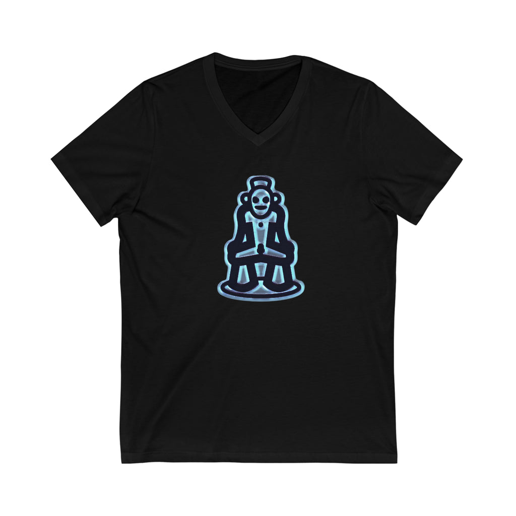 Taino Symbolism Unisex Jersey Short Sleeve V-Neck Tee