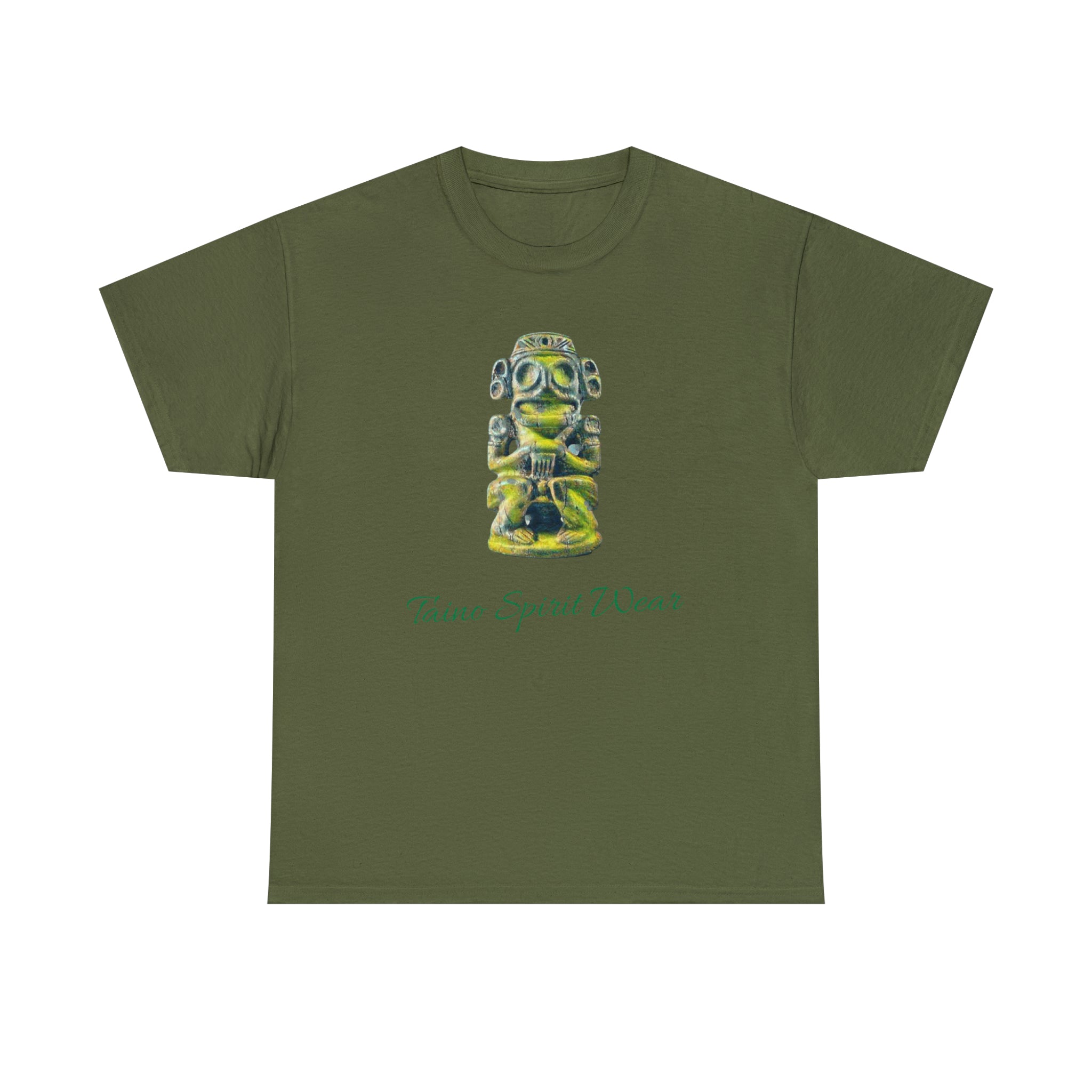 Taino Green Zemi Unisex Heavy Cotton Tee
