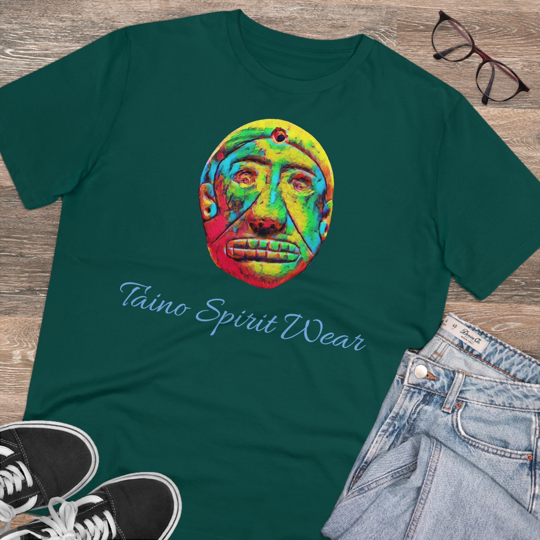 Taino Multicolored Artifact Organic Creator T-shirt - Unisex