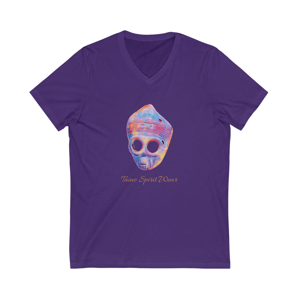 Taino Artifact Unisex Jersey Short Sleeve V-Neck Tee