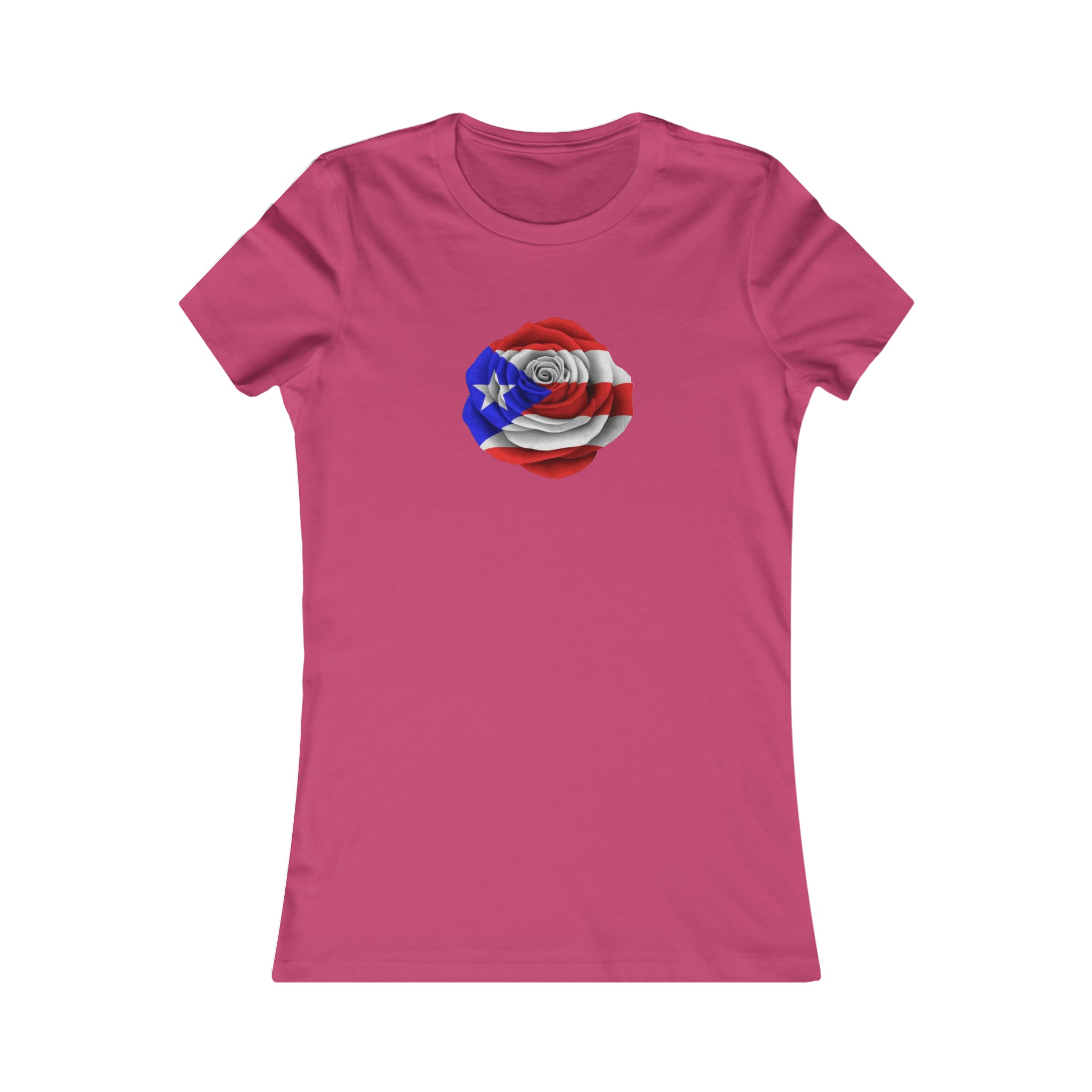 Puerto Rican Flag Rose Women's Favorite Tee