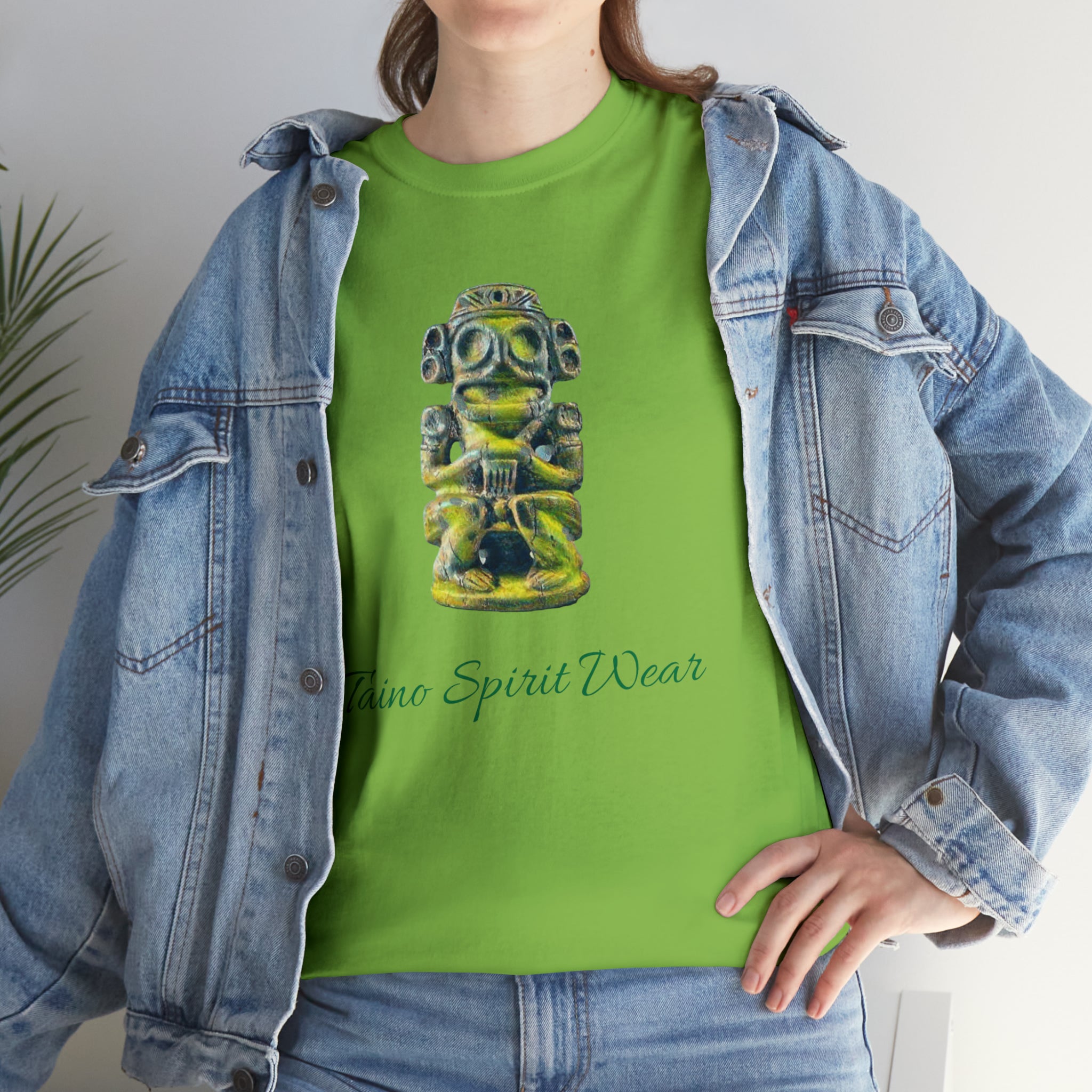 Taino Green Zemi Unisex Heavy Cotton Tee