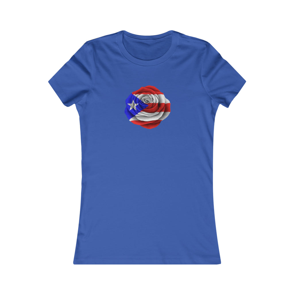 Puerto Rican Flag Rose Women's Favorite Tee