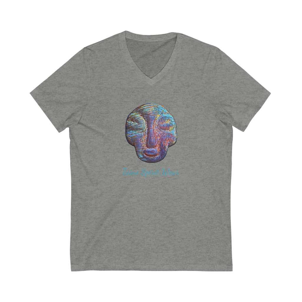 Taino Seashell Artifact Unisex Jersey Short Sleeve V-Neck Tee