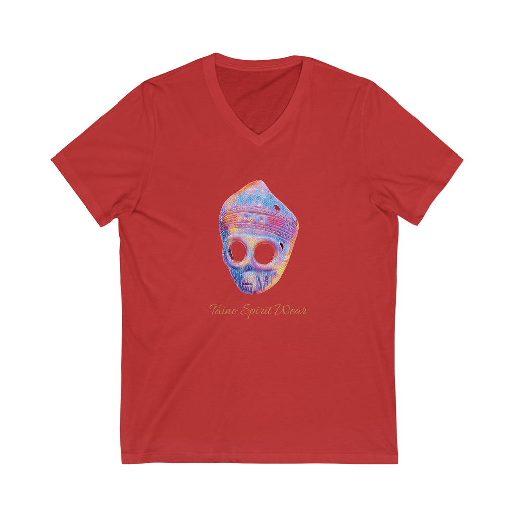 Taino Artifact Unisex Jersey Short Sleeve V-Neck Tee