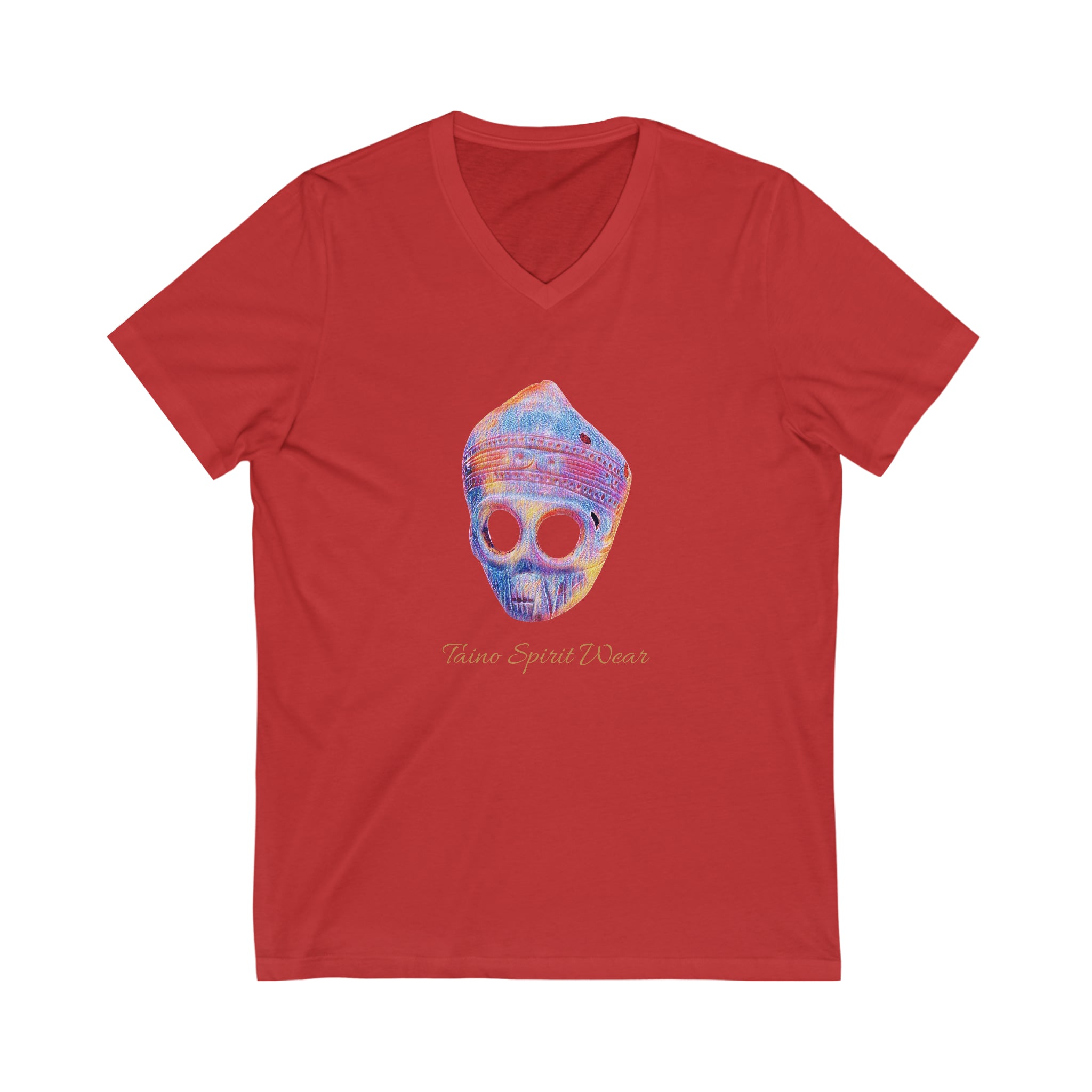 Taino Artifact Unisex Jersey Short Sleeve V-Neck Tee