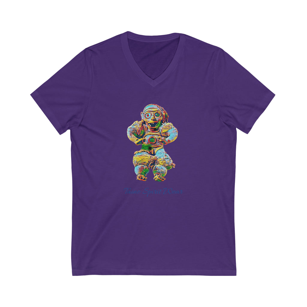 Taino Artifact Unisex Jersey Short Sleeve V-Neck Tee