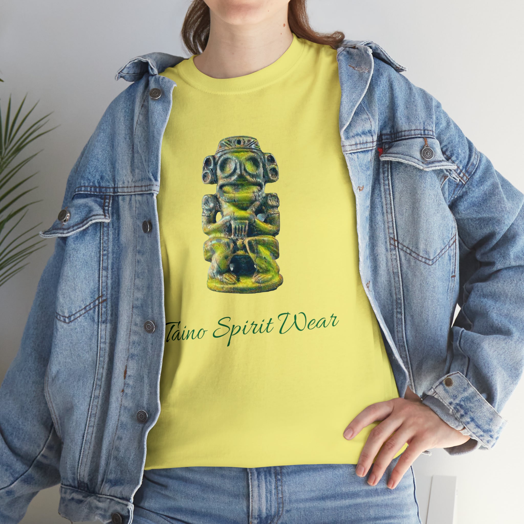 Taino Green Zemi Unisex Heavy Cotton Tee