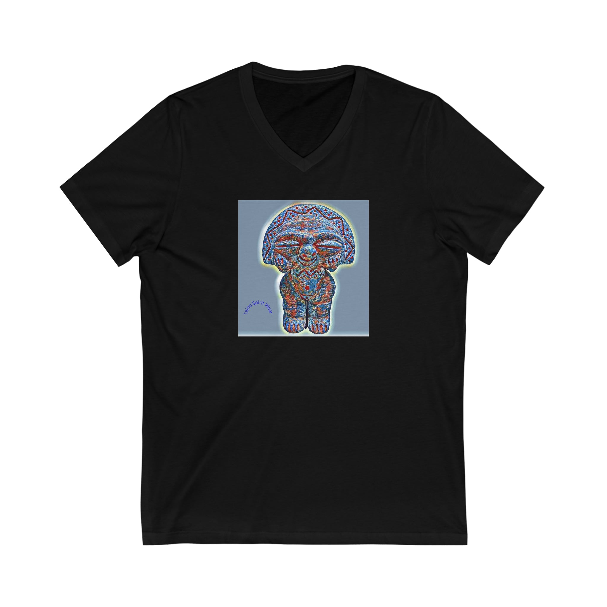 Taino Artifact Patch Unisex Jersey Short Sleeve V-Neck Tee