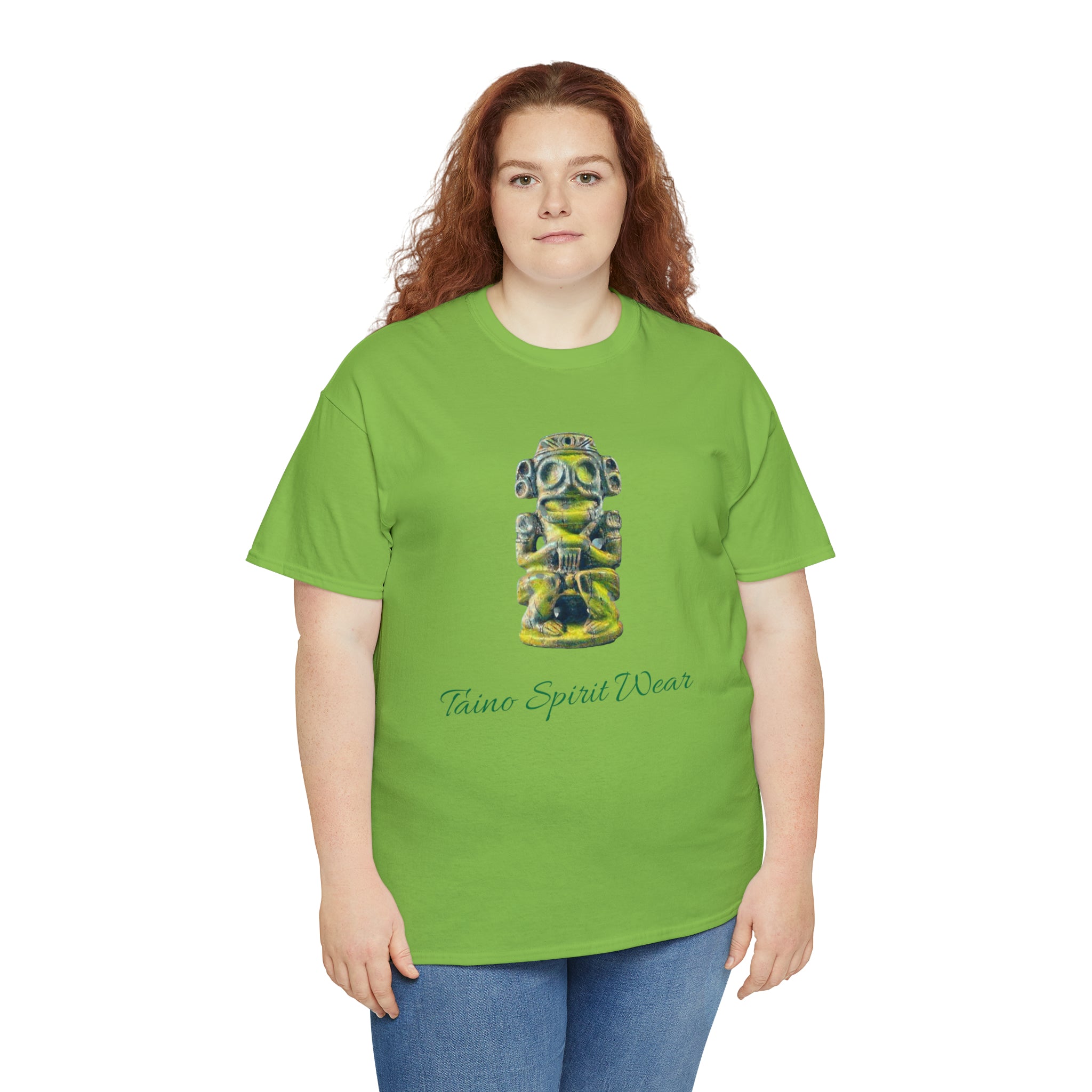 Taino Green Zemi Unisex Heavy Cotton Tee