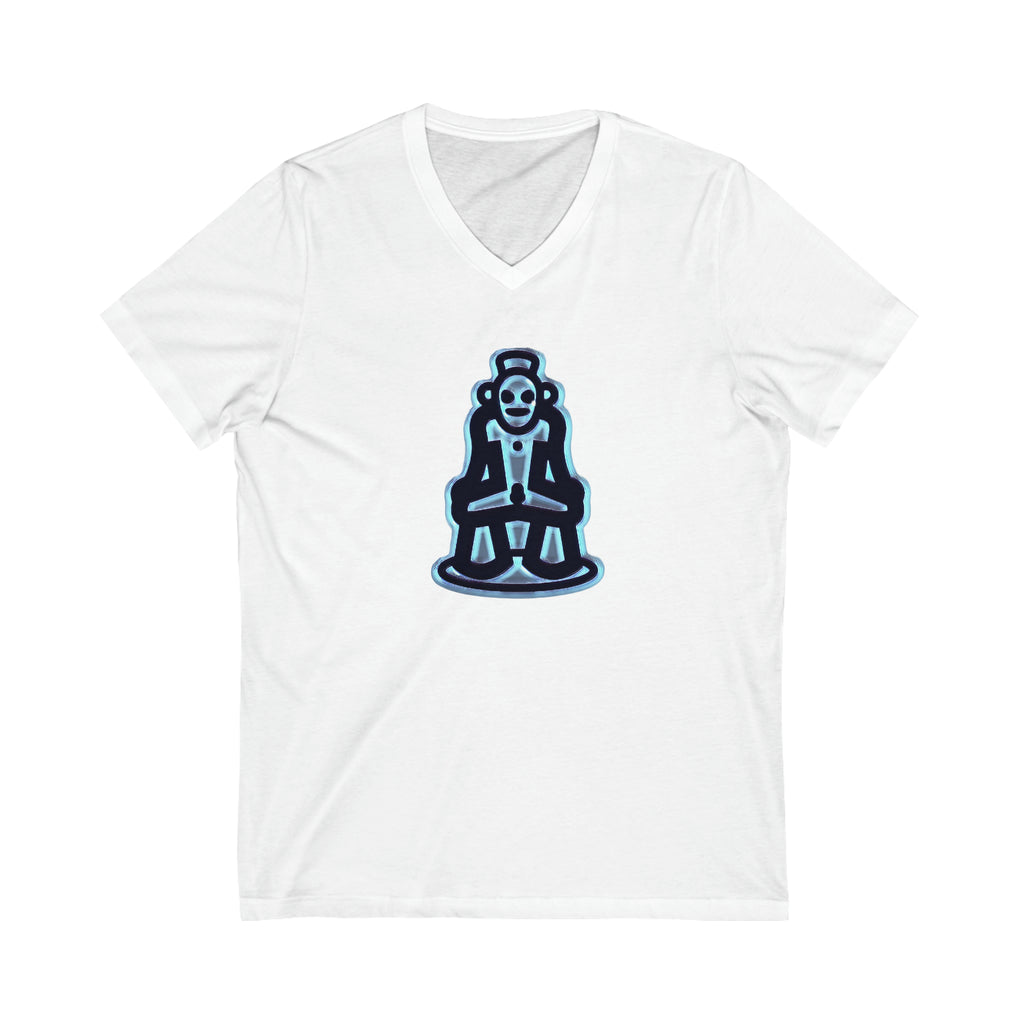 Taino Symbolism Unisex Jersey Short Sleeve V-Neck Tee