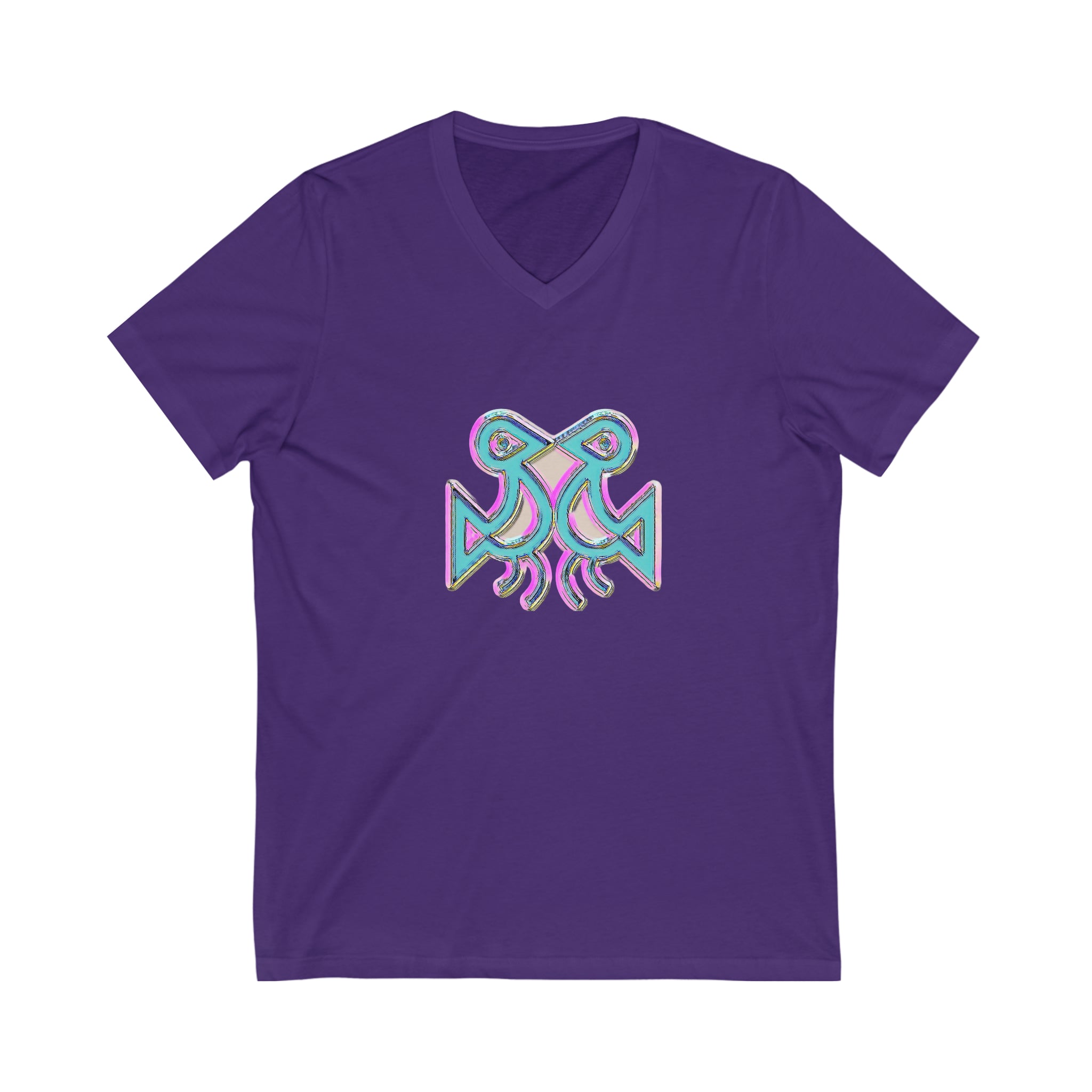 Taino Symbolism Unisex Jersey Short Sleeve V-Neck Tee
