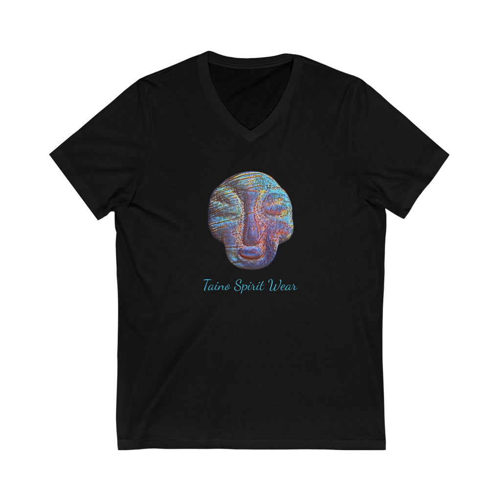 Taino Seashell Artifact Unisex Jersey Short Sleeve V-Neck Tee