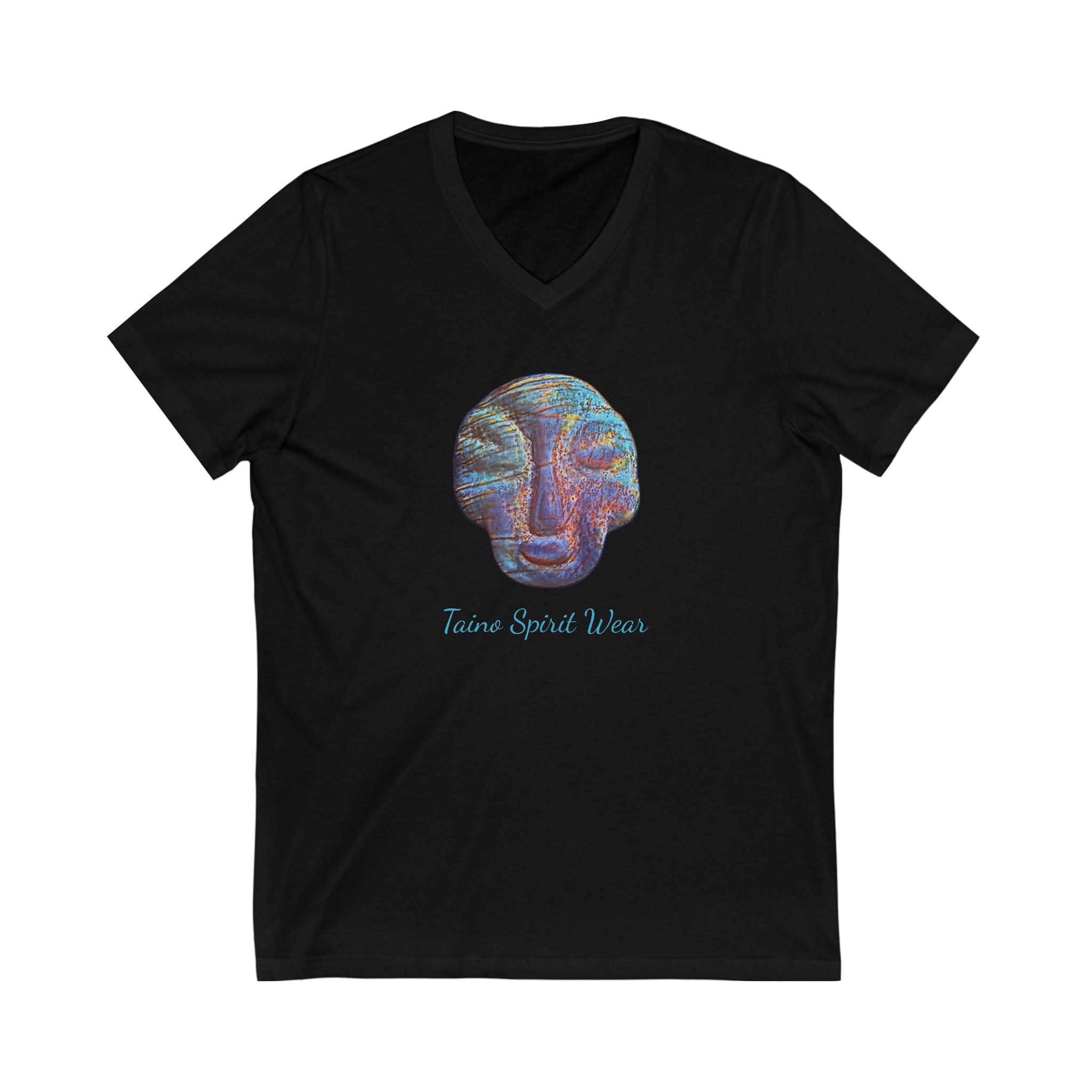 Taino Seashell Artifact Unisex Jersey Short Sleeve V-Neck Tee