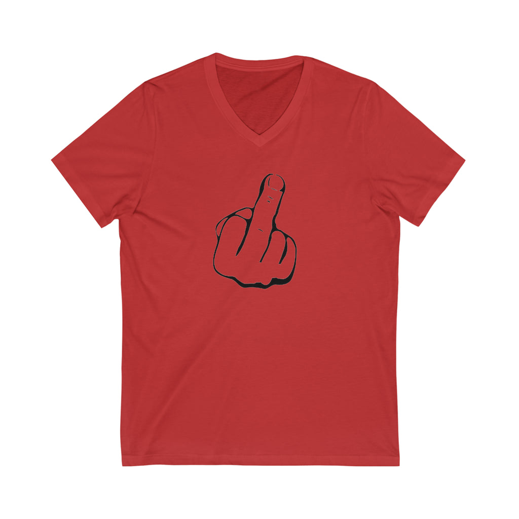The Middle Finger Unisex Jersey Short Sleeve V-Neck Tee