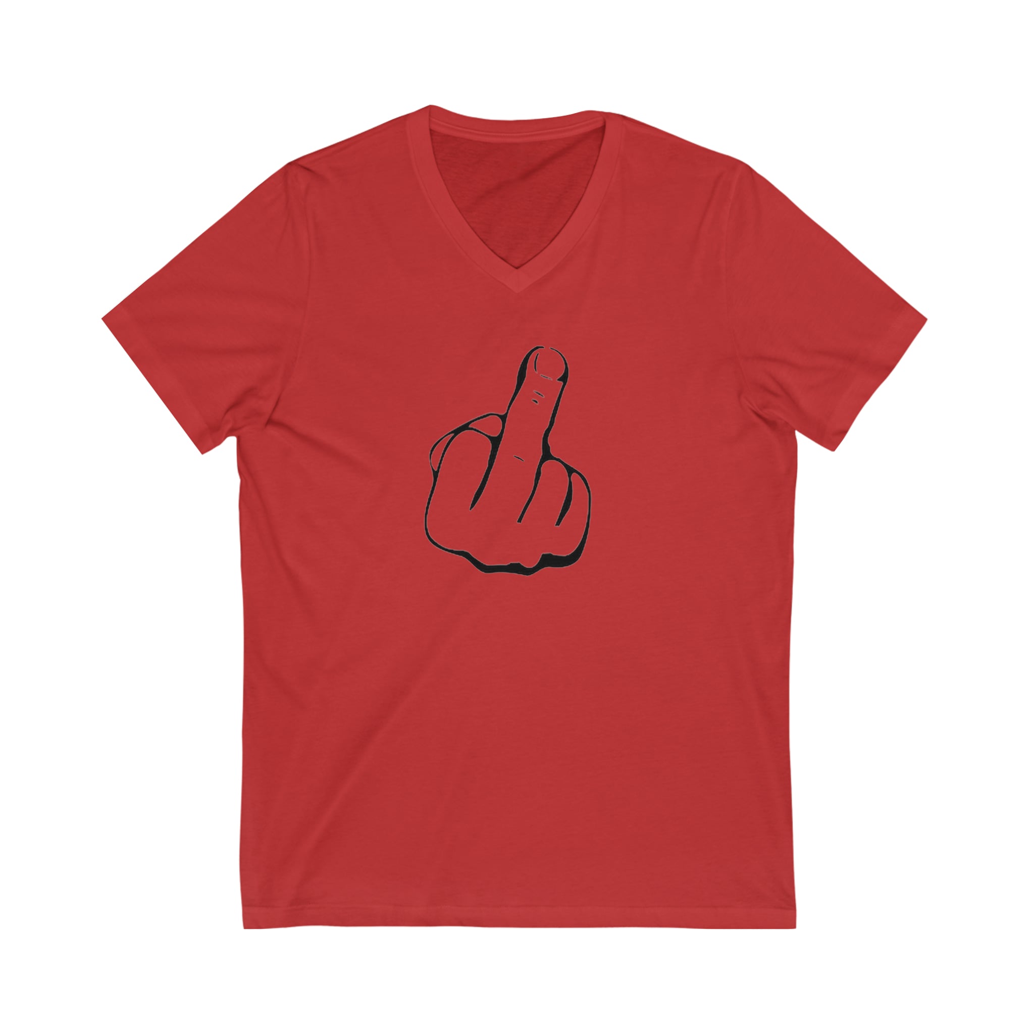 The Middle Finger Unisex Jersey Short Sleeve V-Neck Tee