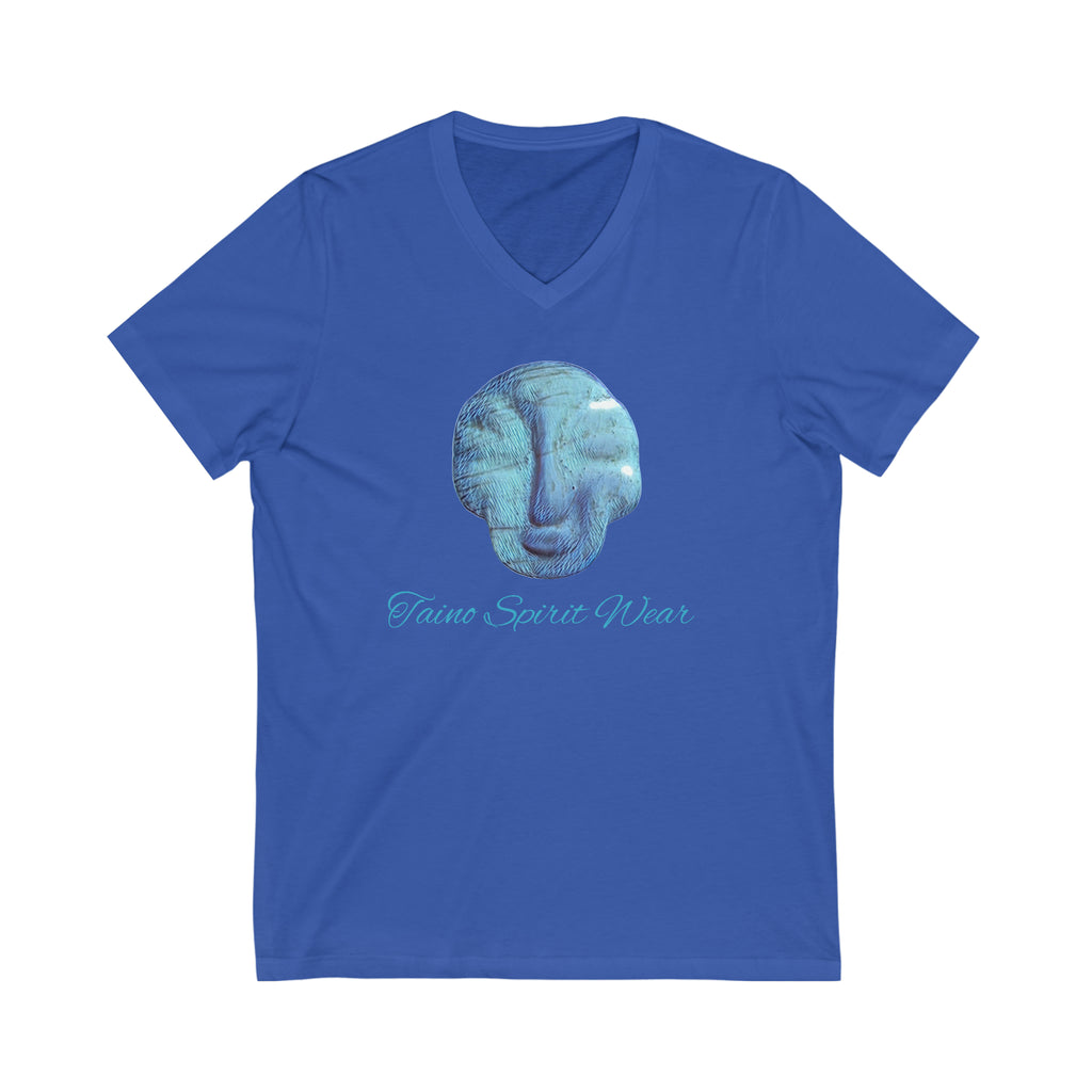Taino Seashell Artifact Unisex Jersey Short Sleeve V-Neck Tee