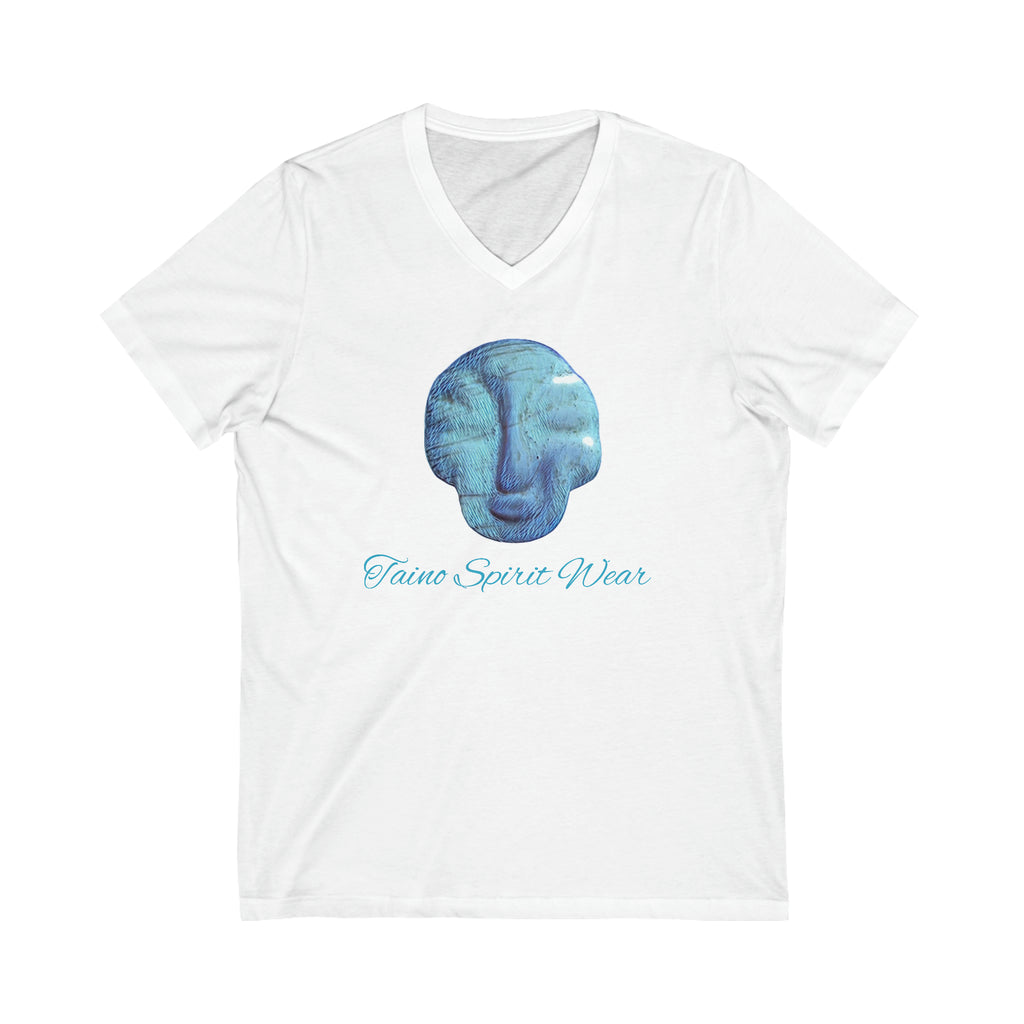 Taino Seashell Artifact Unisex Jersey Short Sleeve V-Neck Tee