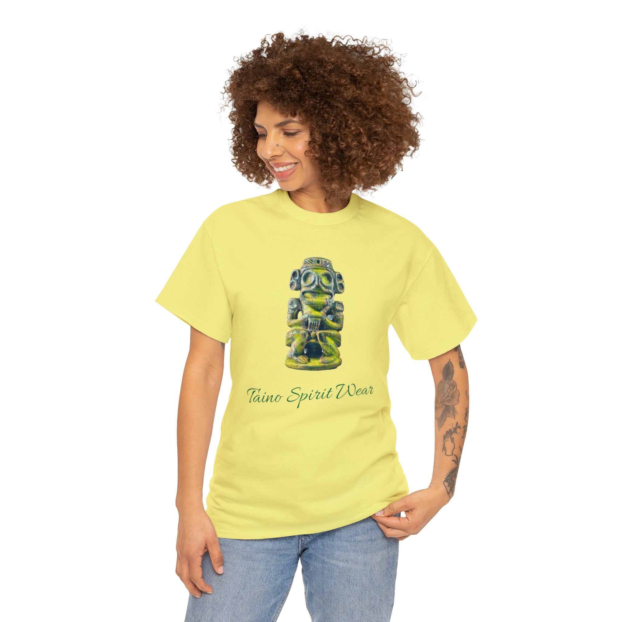 Taino Green Zemi Unisex Heavy Cotton Tee