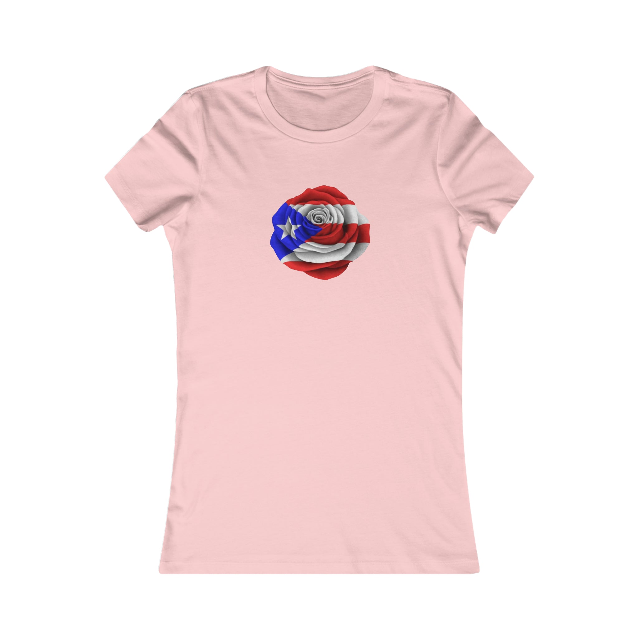 Puerto Rican Flag Rose Women's Favorite Tee