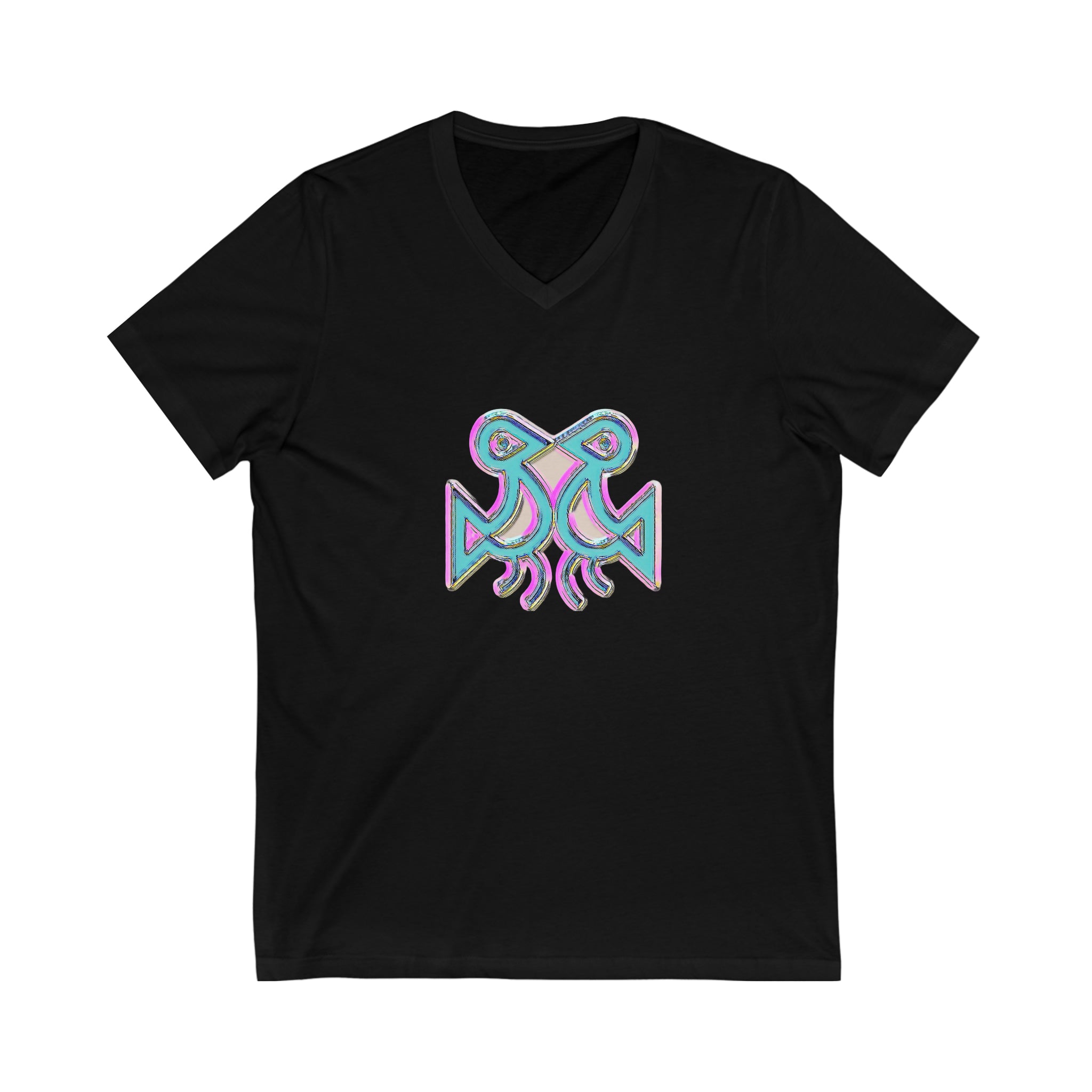 Taino Symbolism Unisex Jersey Short Sleeve V-Neck Tee
