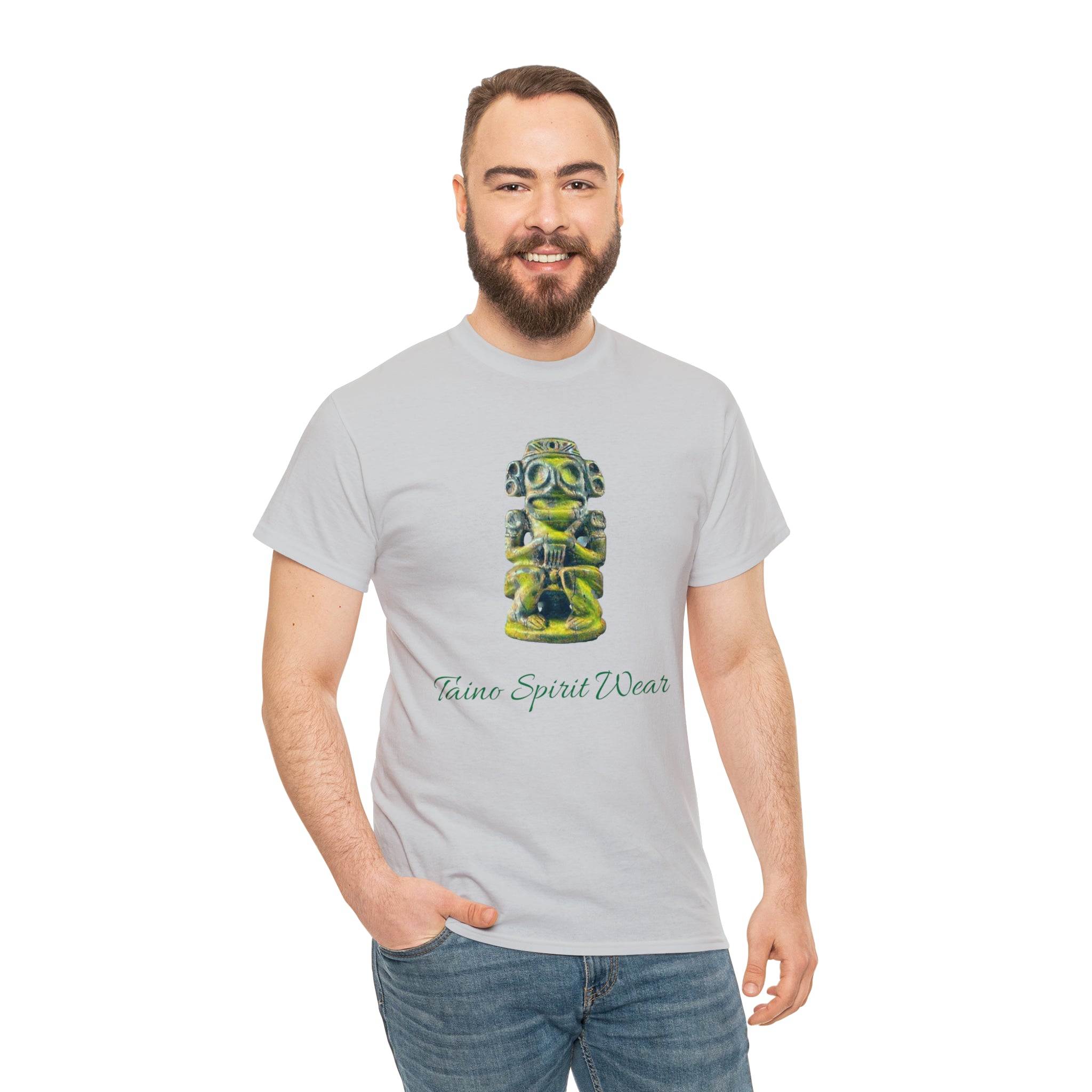 Taino Green Zemi Unisex Heavy Cotton Tee