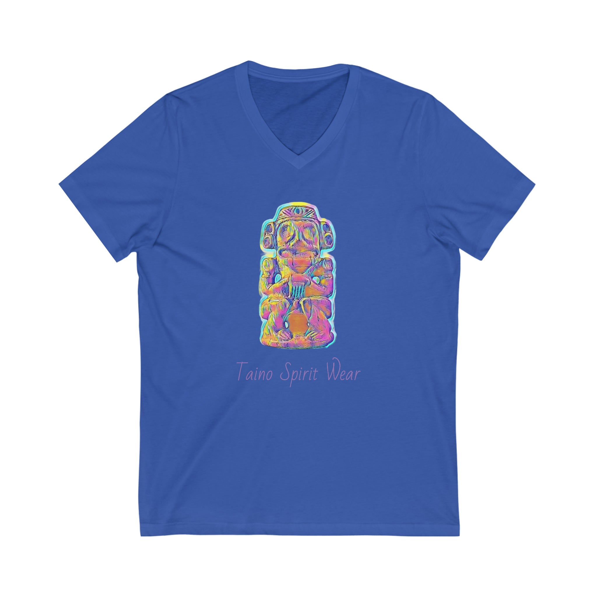 Taino Artifact Unisex Jersey Short Sleeve V-Neck Tee