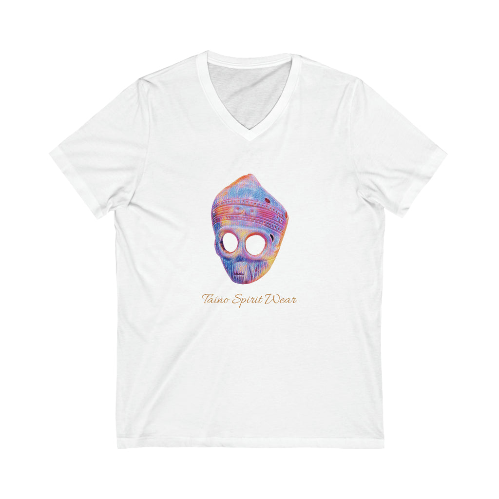 Taino Artifact Unisex Jersey Short Sleeve V-Neck Tee