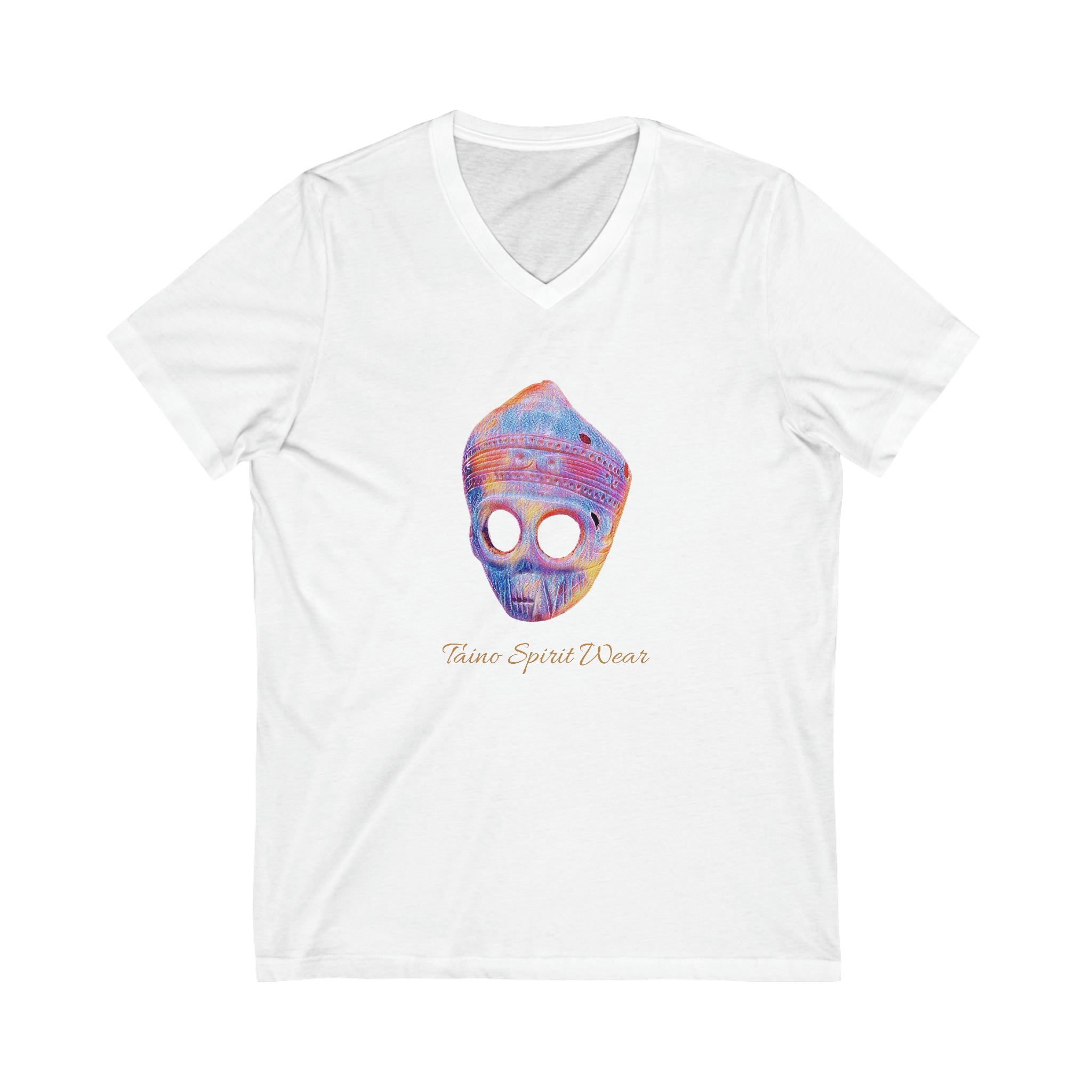 Taino Artifact Unisex Jersey Short Sleeve V-Neck Tee