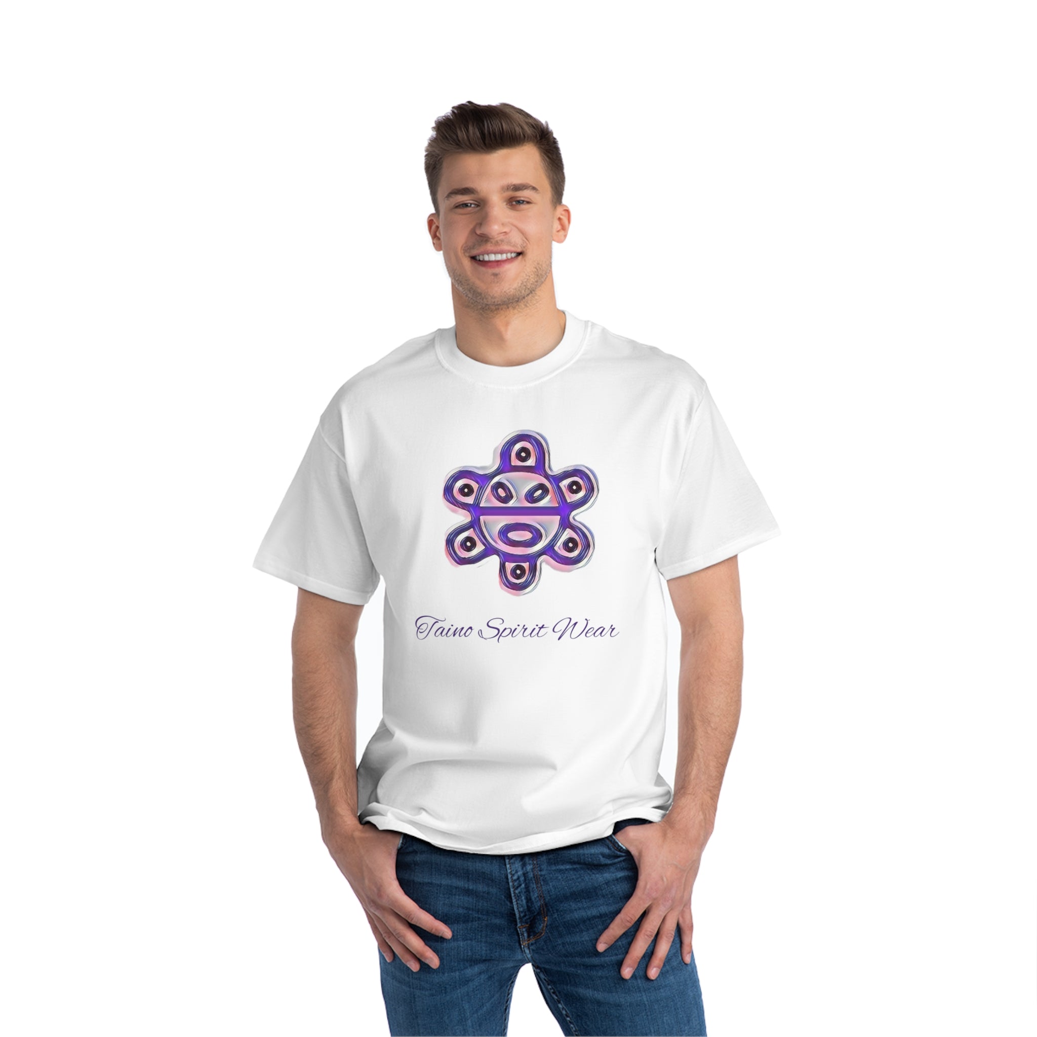 Purple Taino Sun Beefy-T®  Short-Sleeve T-Shirt