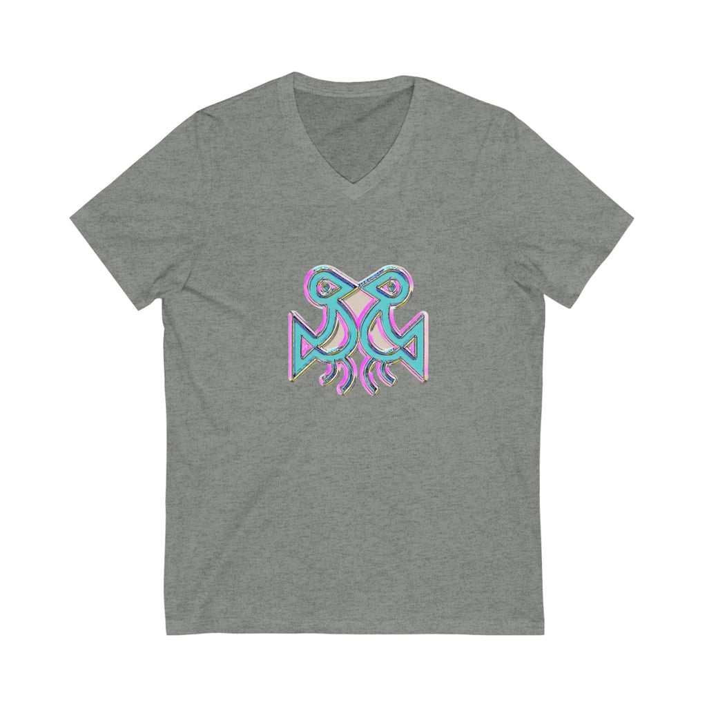 Taino Symbolism Unisex Jersey Short Sleeve V-Neck Tee