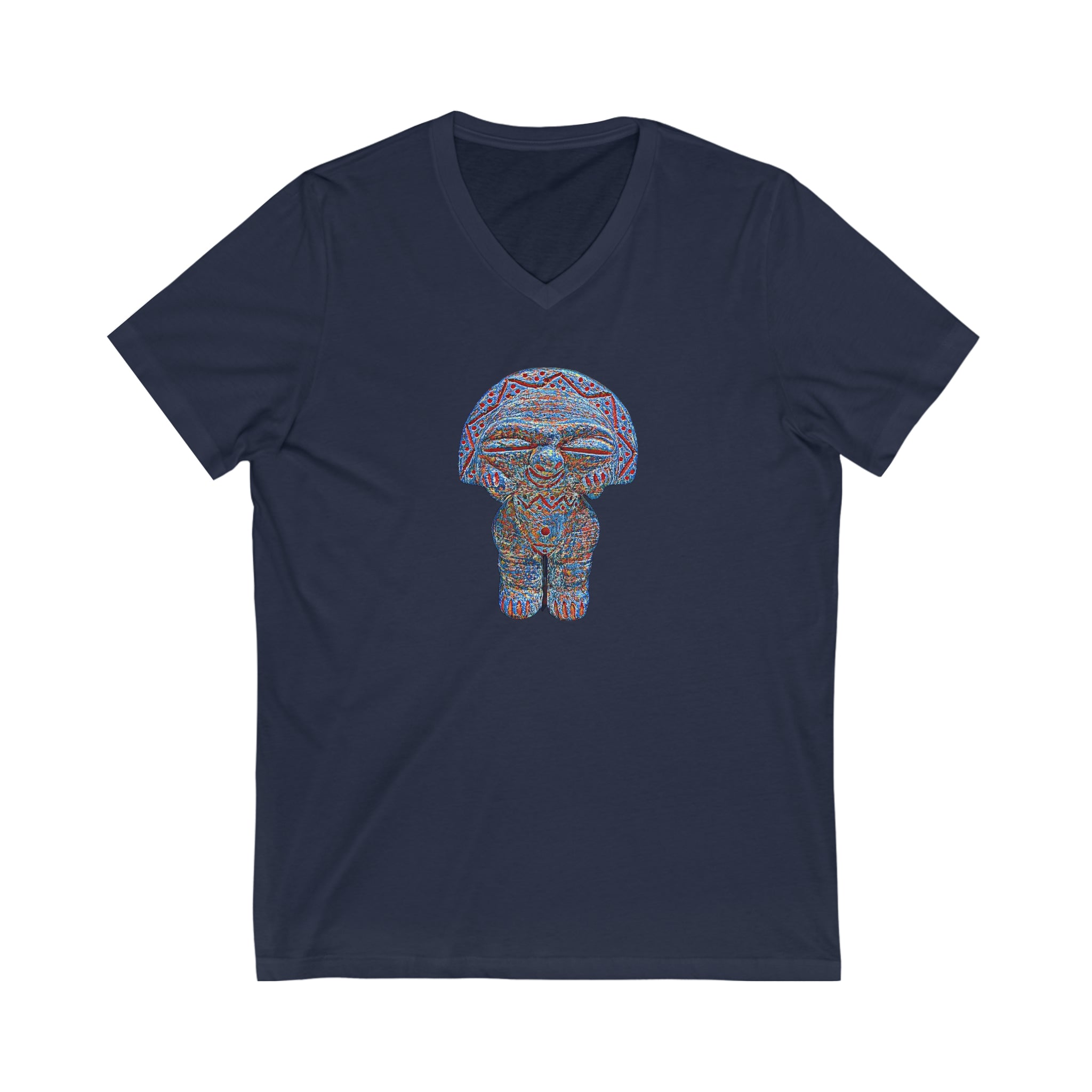 Taino Artifact Unisex Jersey Short Sleeve V-Neck Tee
