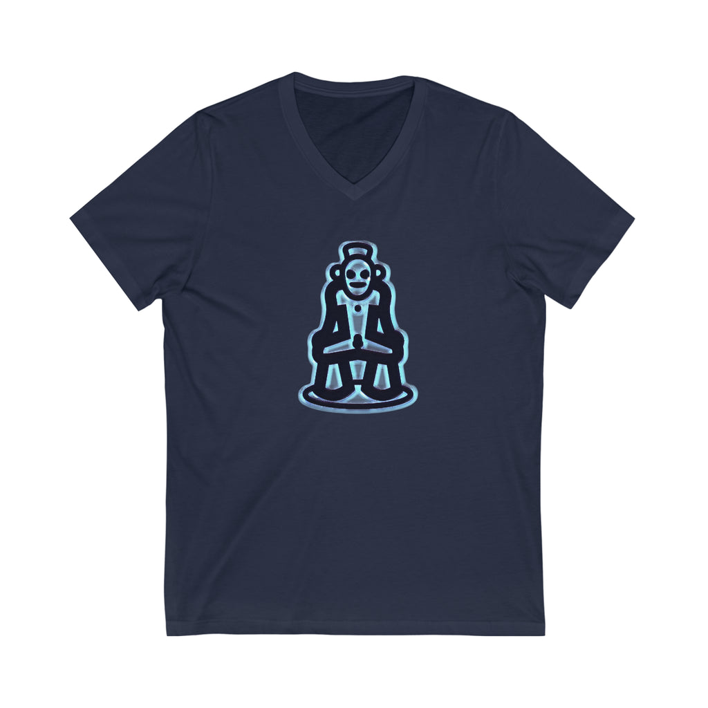 Taino Symbolism Unisex Jersey Short Sleeve V-Neck Tee