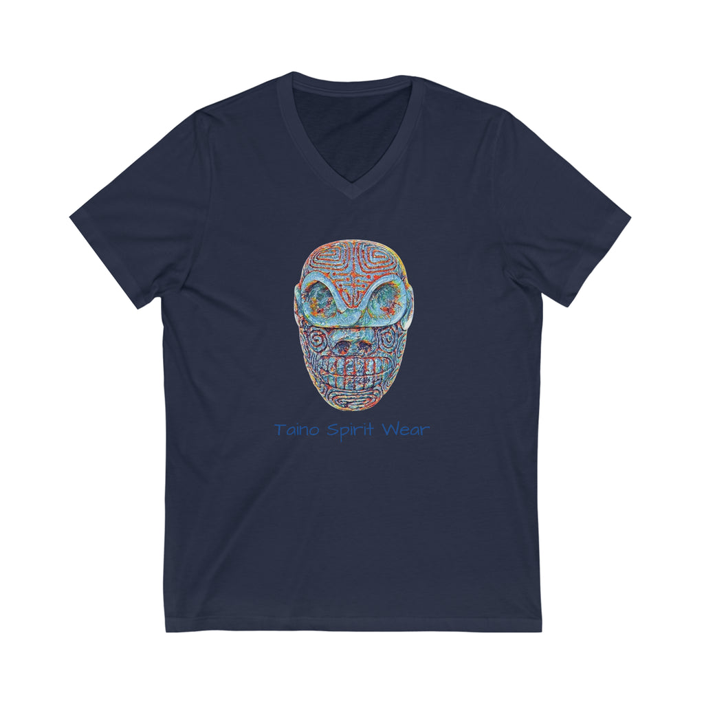 Taino Artifact Unisex Jersey Short Sleeve V-Neck Tee