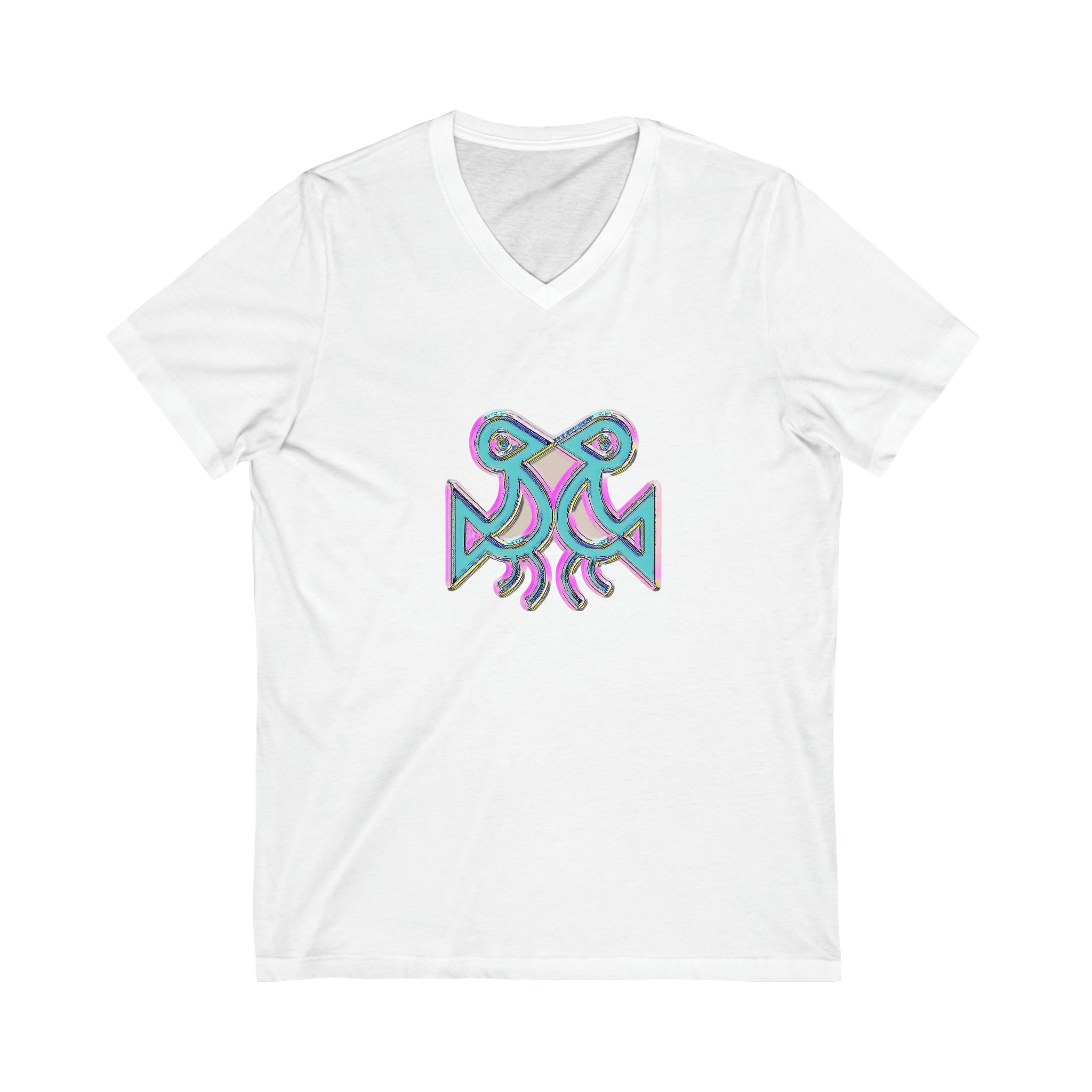 Taino Symbolism Unisex Jersey Short Sleeve V-Neck Tee