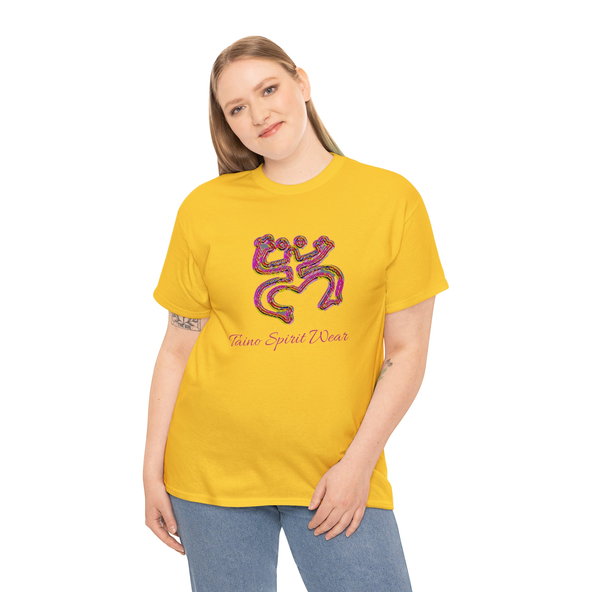 Taino/Puerto Rican Red Coqui Unisex Heavy Cotton Tee