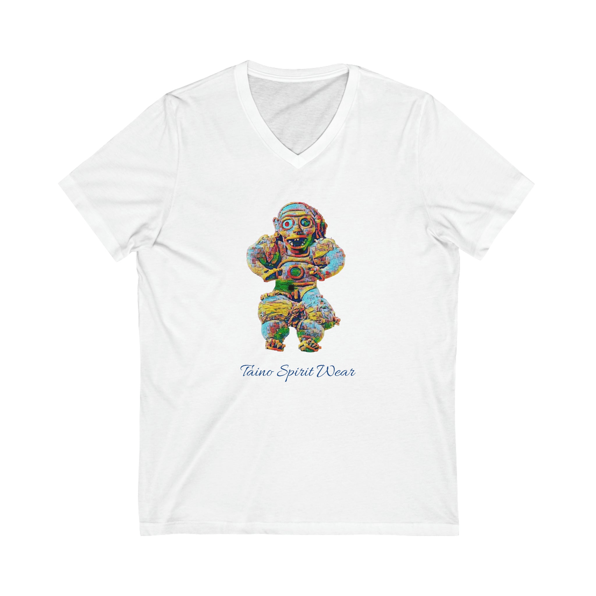 Taino Artifact Unisex Jersey Short Sleeve V-Neck Tee