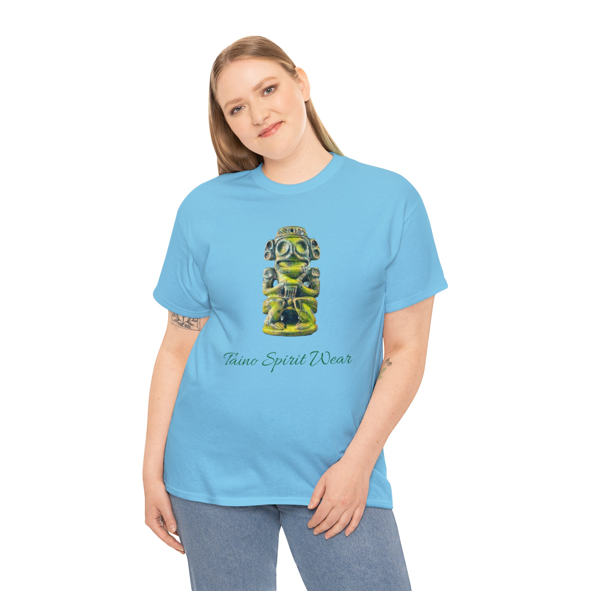 Taino Green Zemi Unisex Heavy Cotton Tee