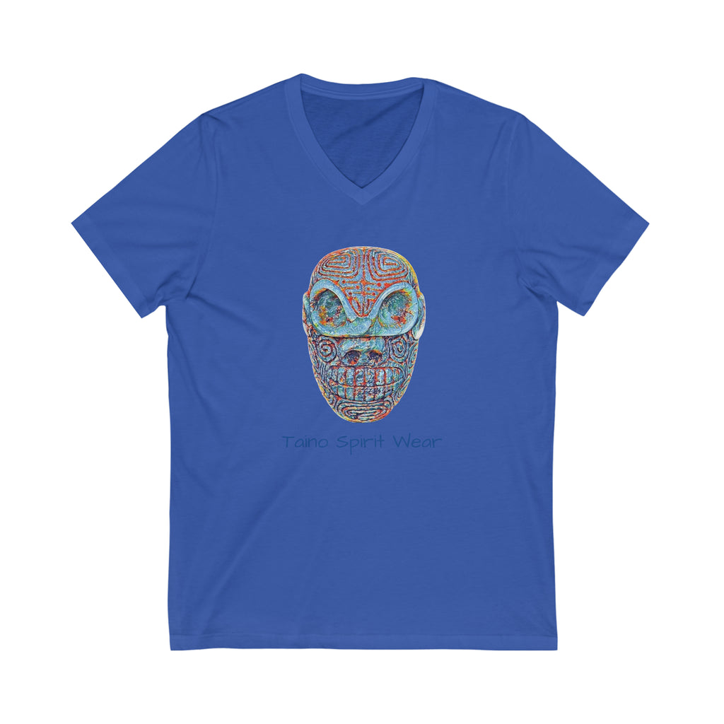 Taino Artifact Unisex Jersey Short Sleeve V-Neck Tee
