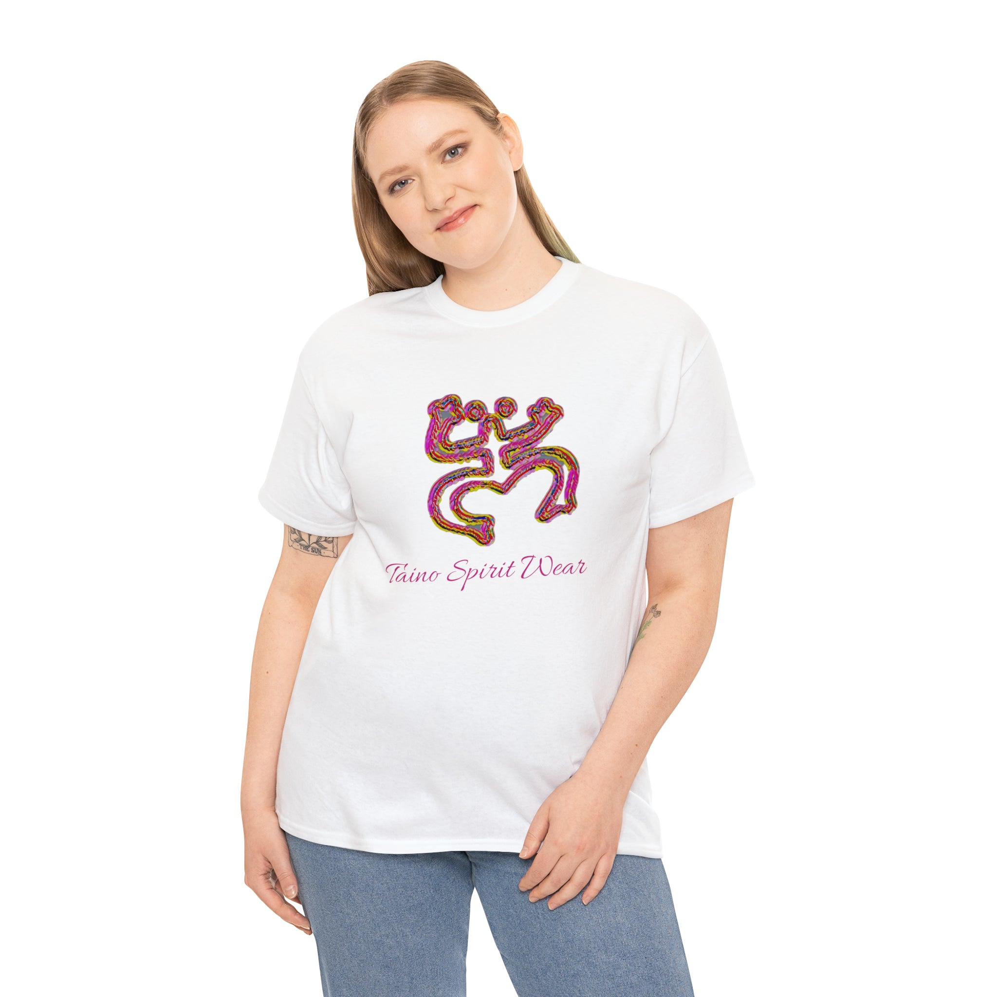 Taino/Puerto Rican Red Coqui Unisex Heavy Cotton Tee