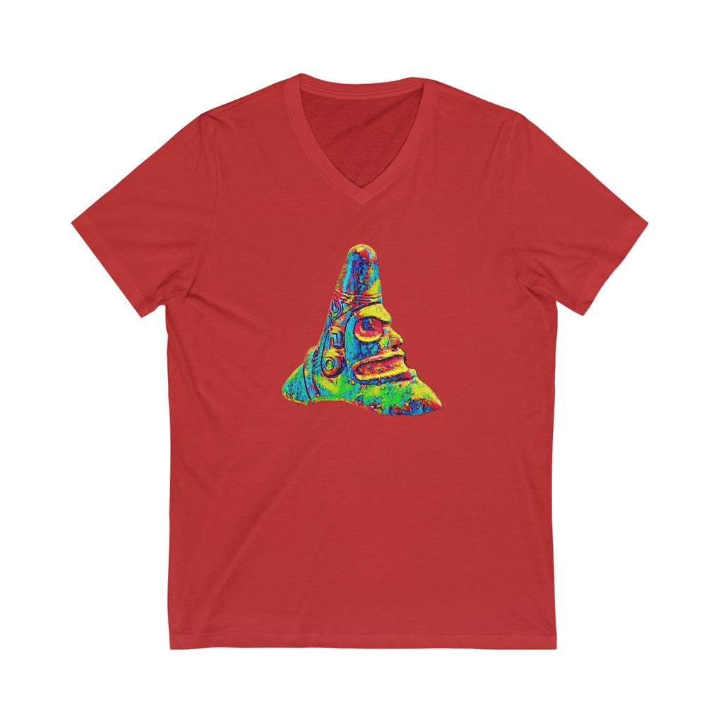 Taino Trigonolito Unisex Jersey Short Sleeve V-Neck Tee