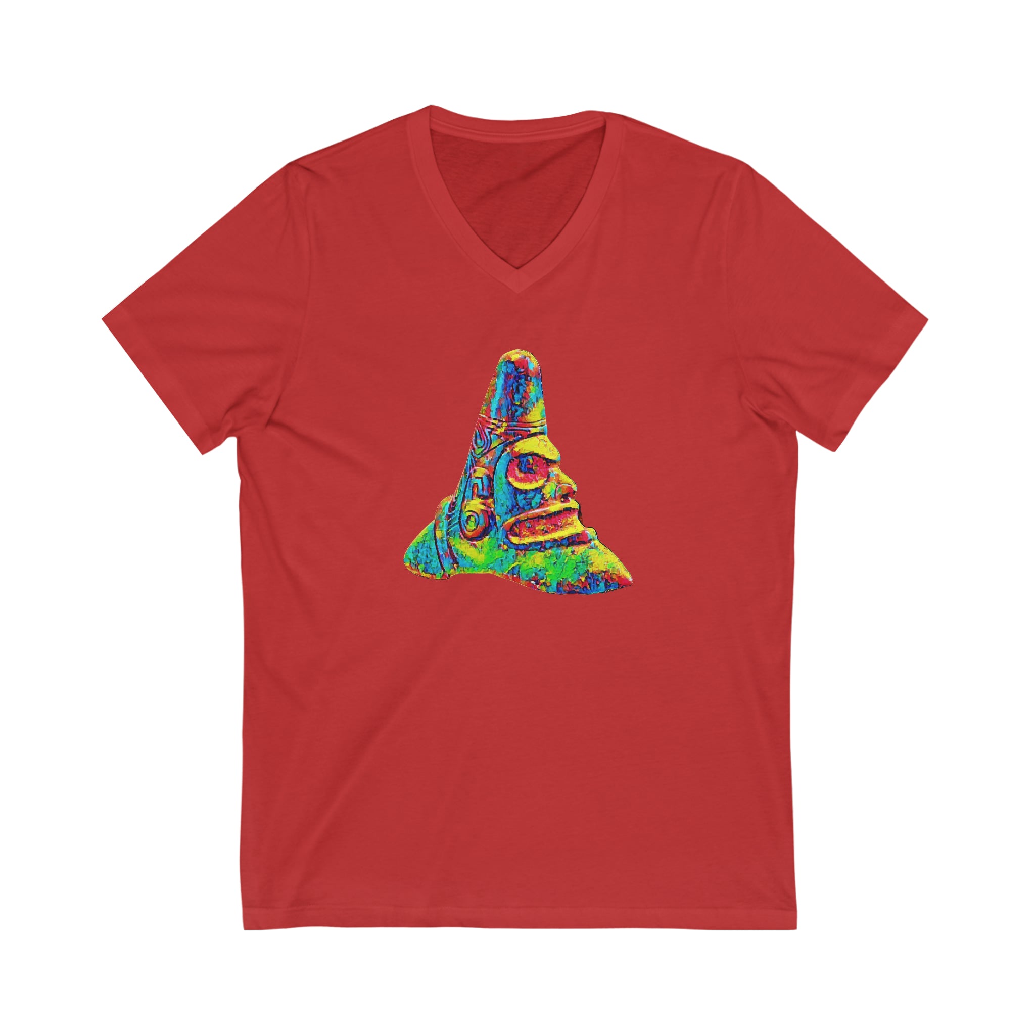 Taino Trigonolito Unisex Jersey Short Sleeve V-Neck Tee
