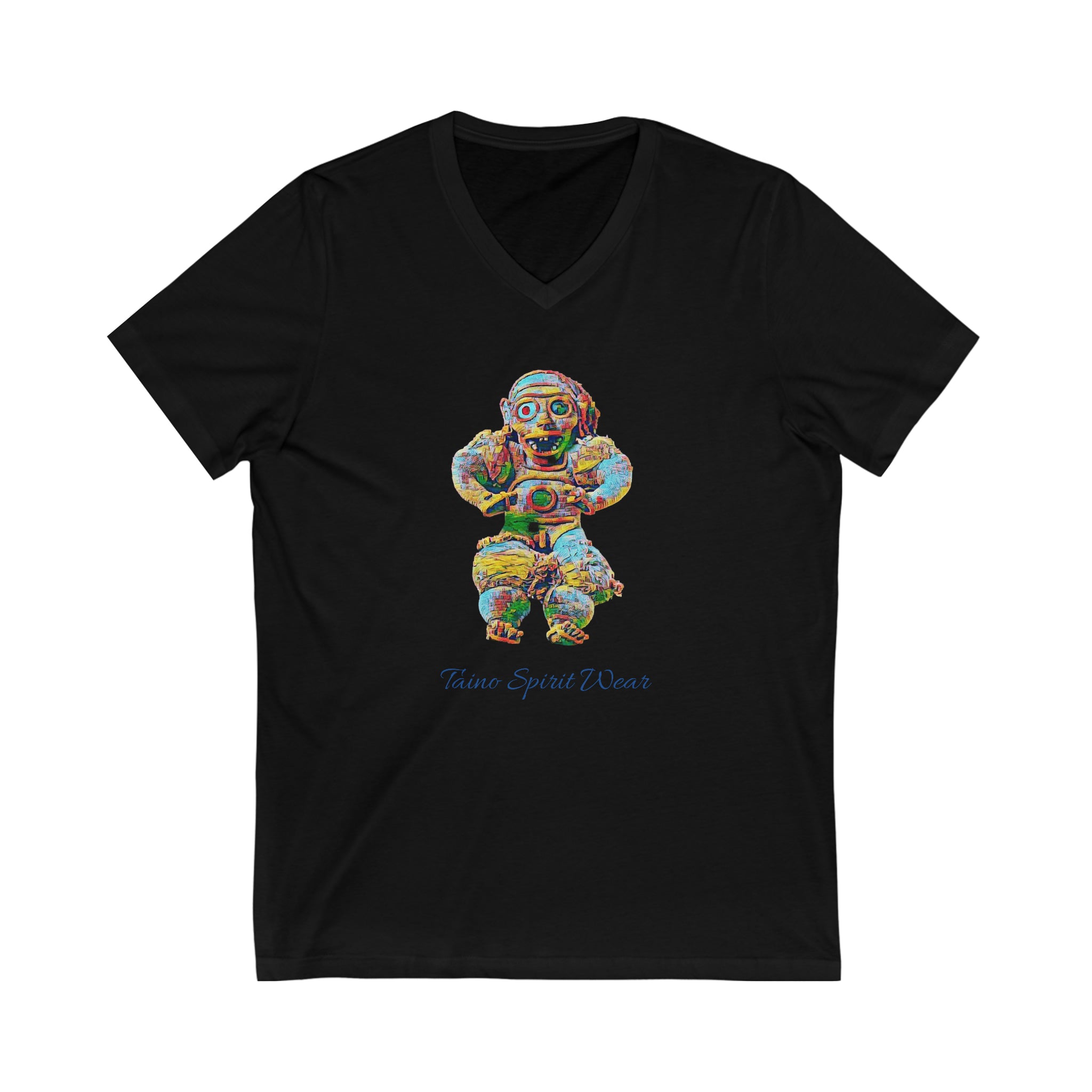 Taino Artifact Unisex Jersey Short Sleeve V-Neck Tee